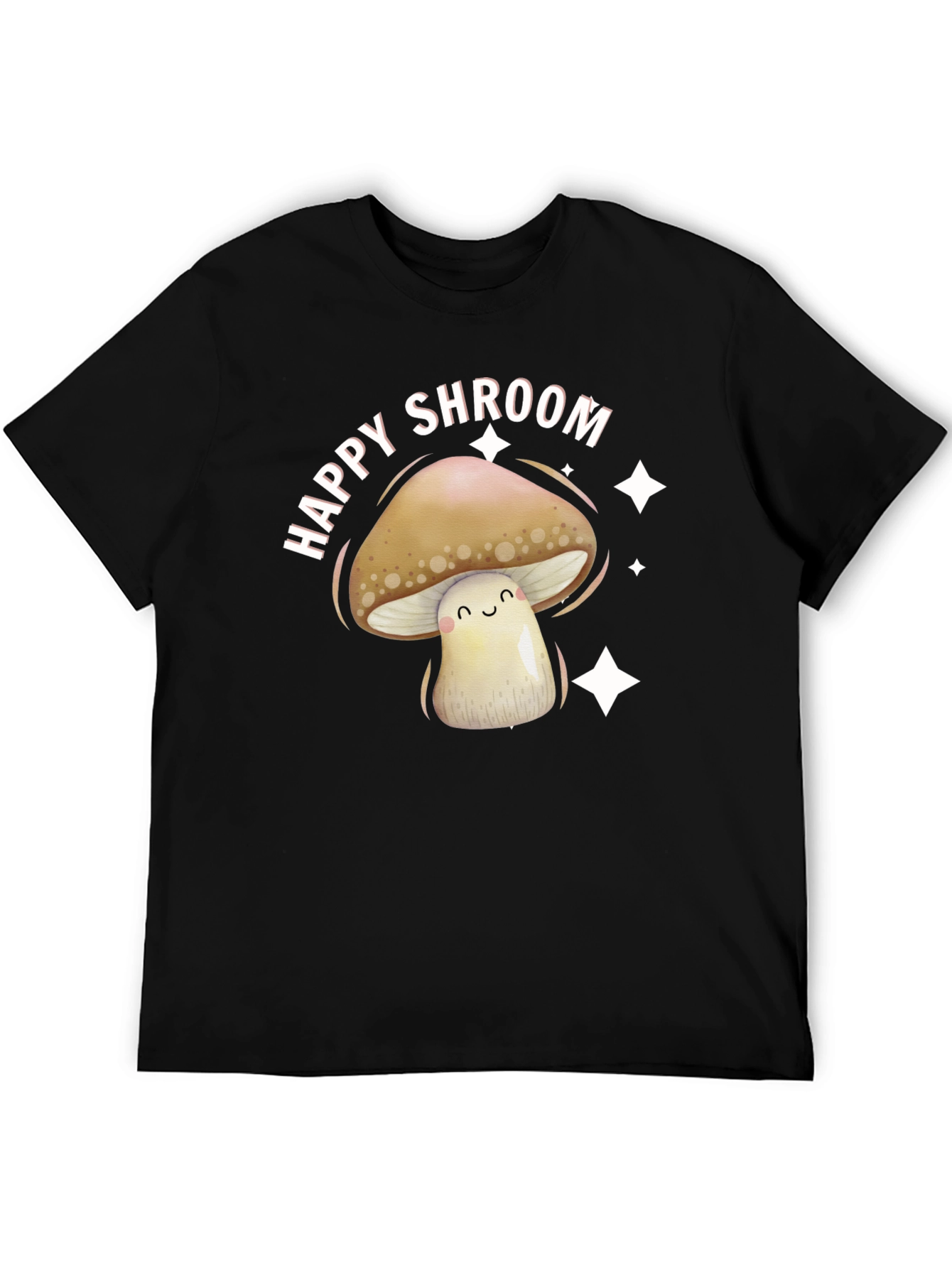 Happy Shroom Graphic Tee - Fun Mushroom Design