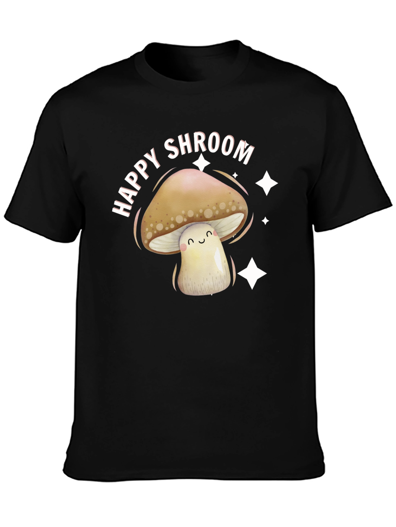 Happy Shroom Graphic Tee - Fun Mushroom Design