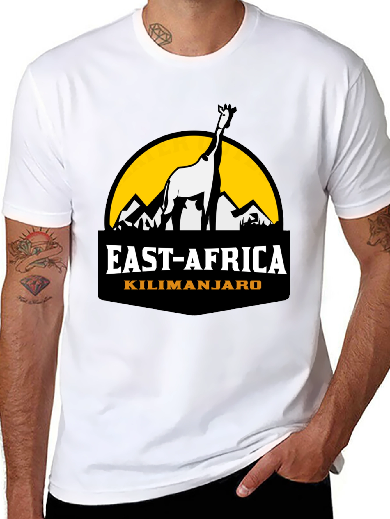 East Africa Kilimanjaro Giraffe Graphic Tee