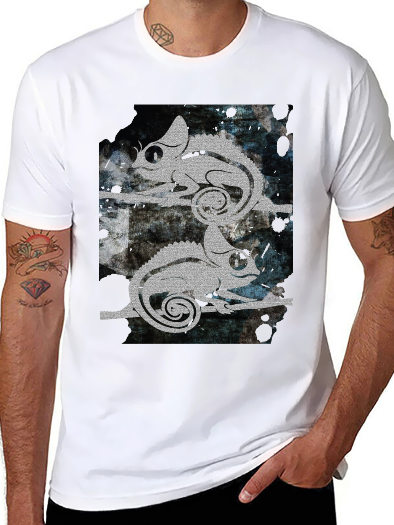 Chameleon Graphic Print T-Shirt
