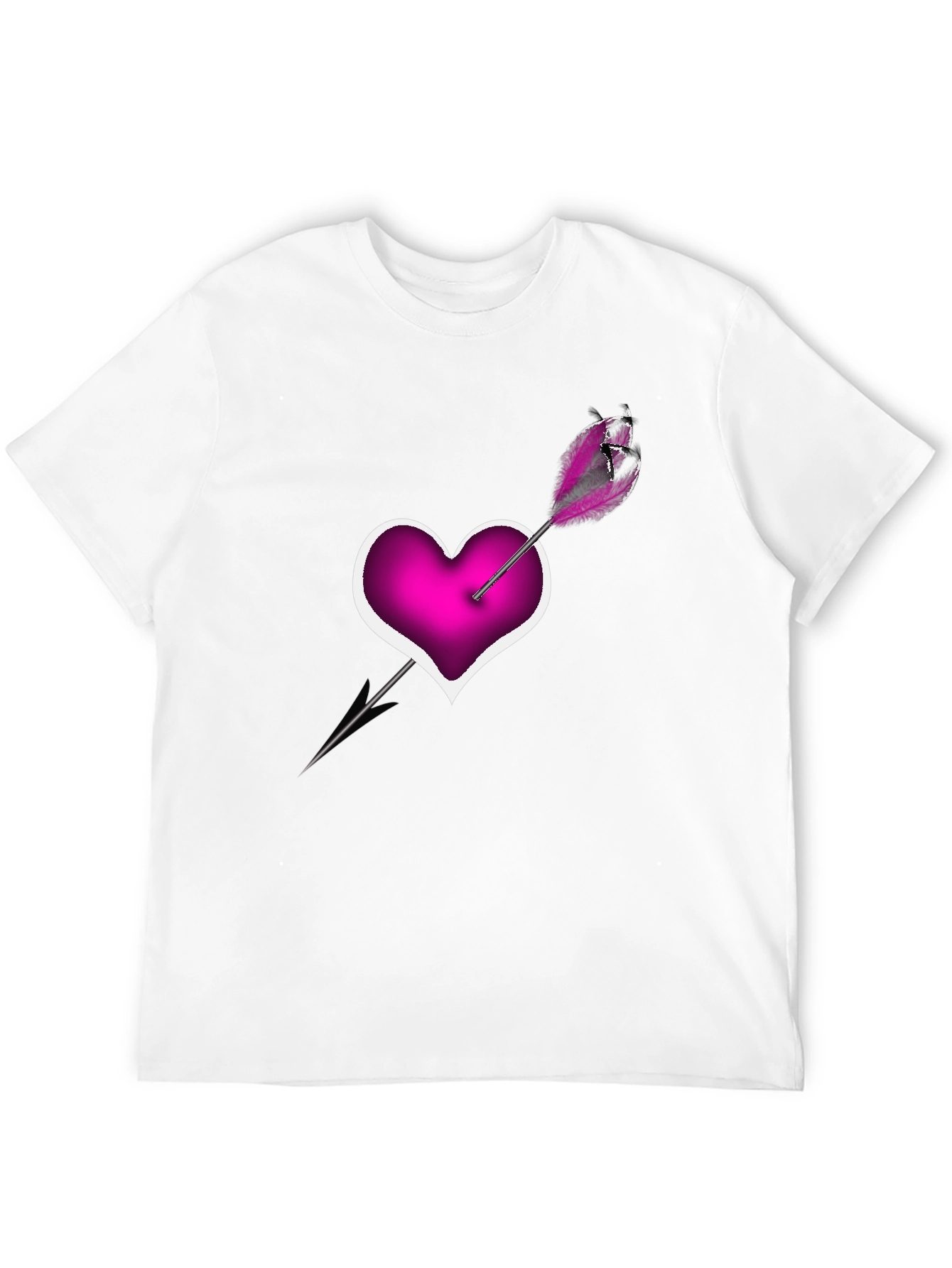 Heart Arrow T-Shirt - Modern Graphic Tee