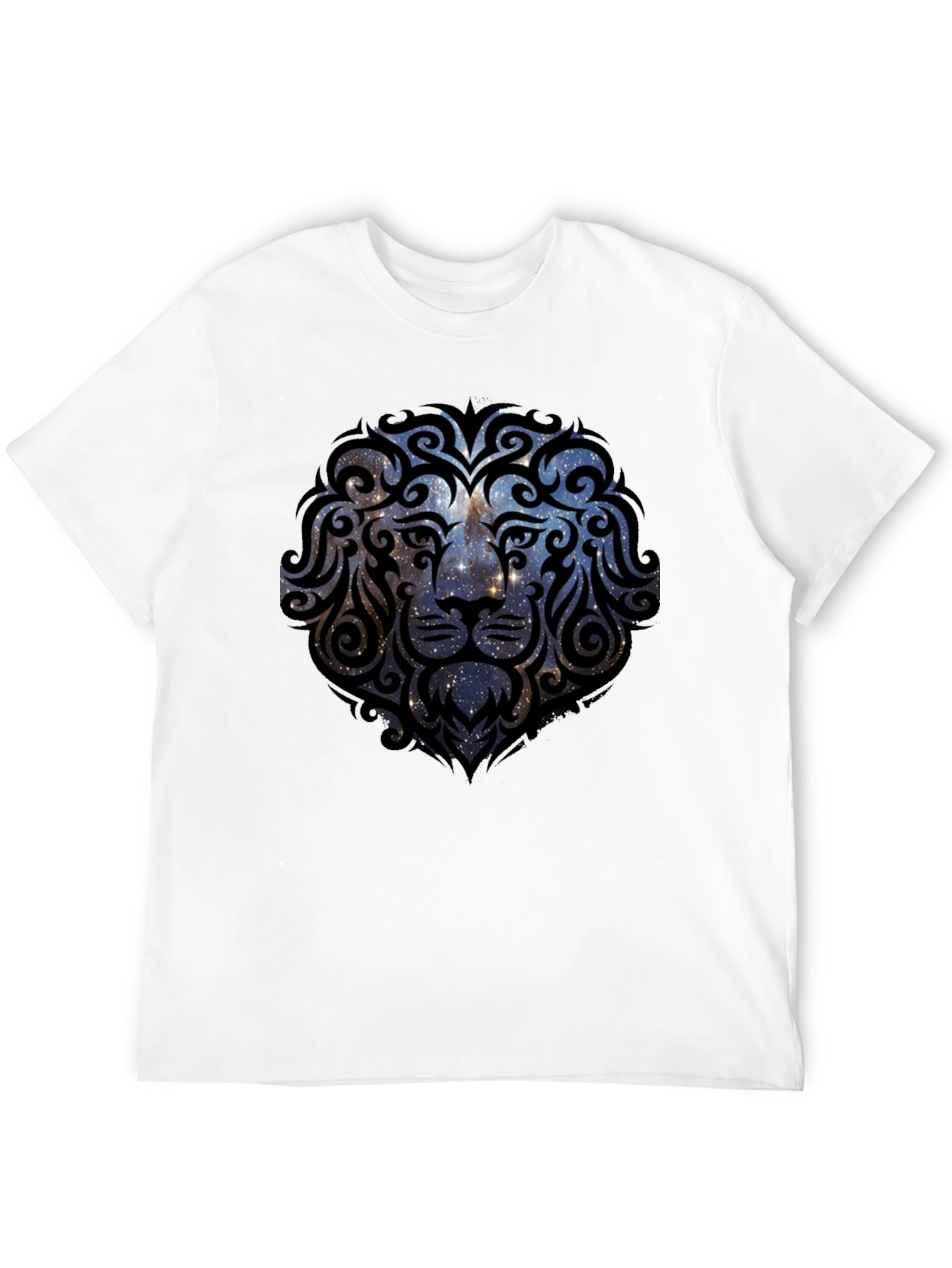 Lion Galaxy T-Shirt - Black Graphic Tee