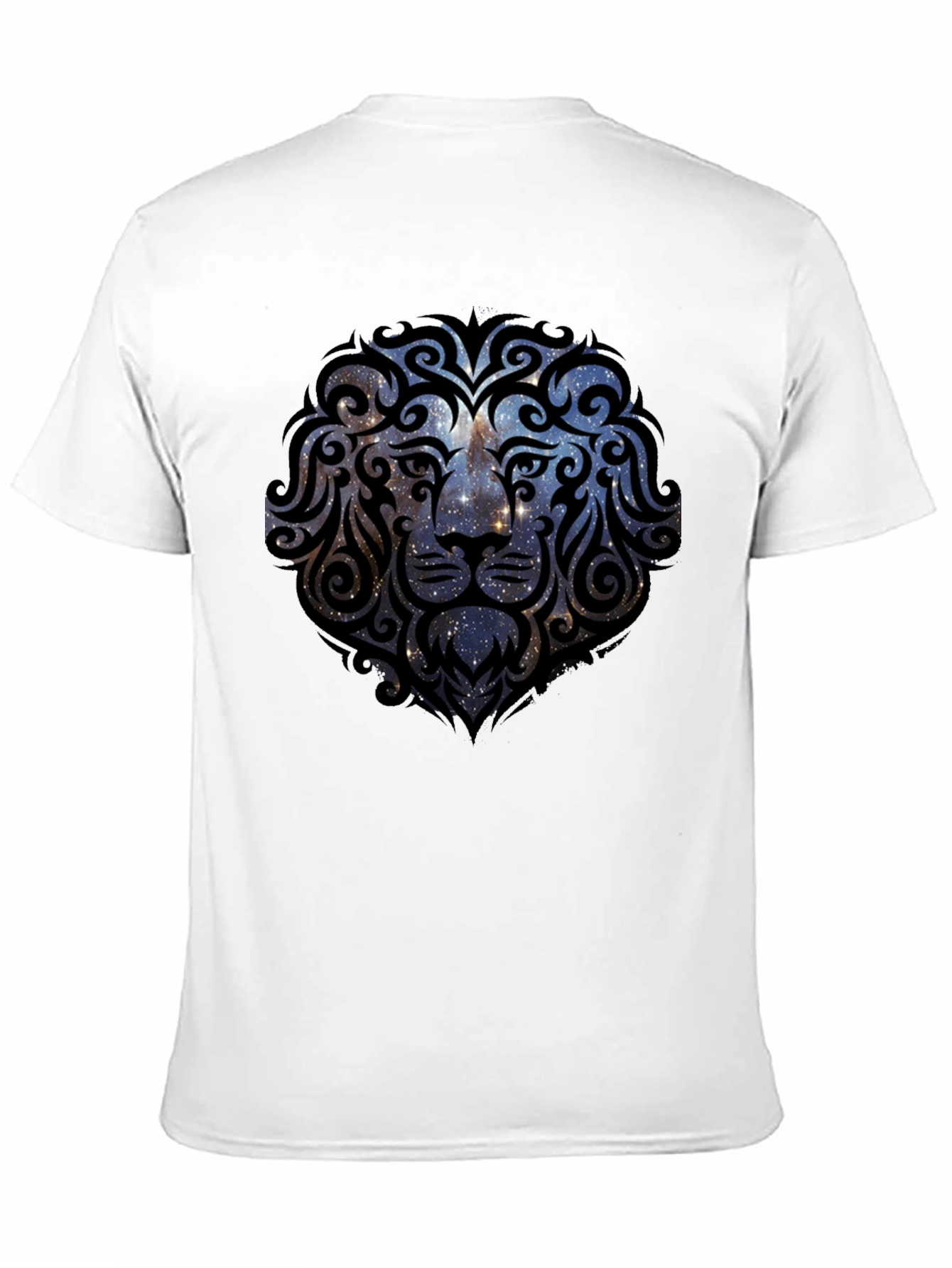 Lion Galaxy T-Shirt - Black Graphic Tee