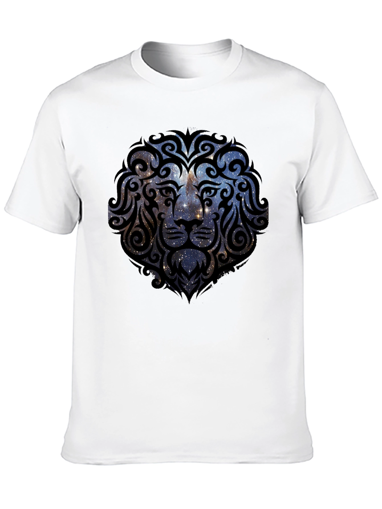 Lion Galaxy T-Shirt - Black Graphic Tee