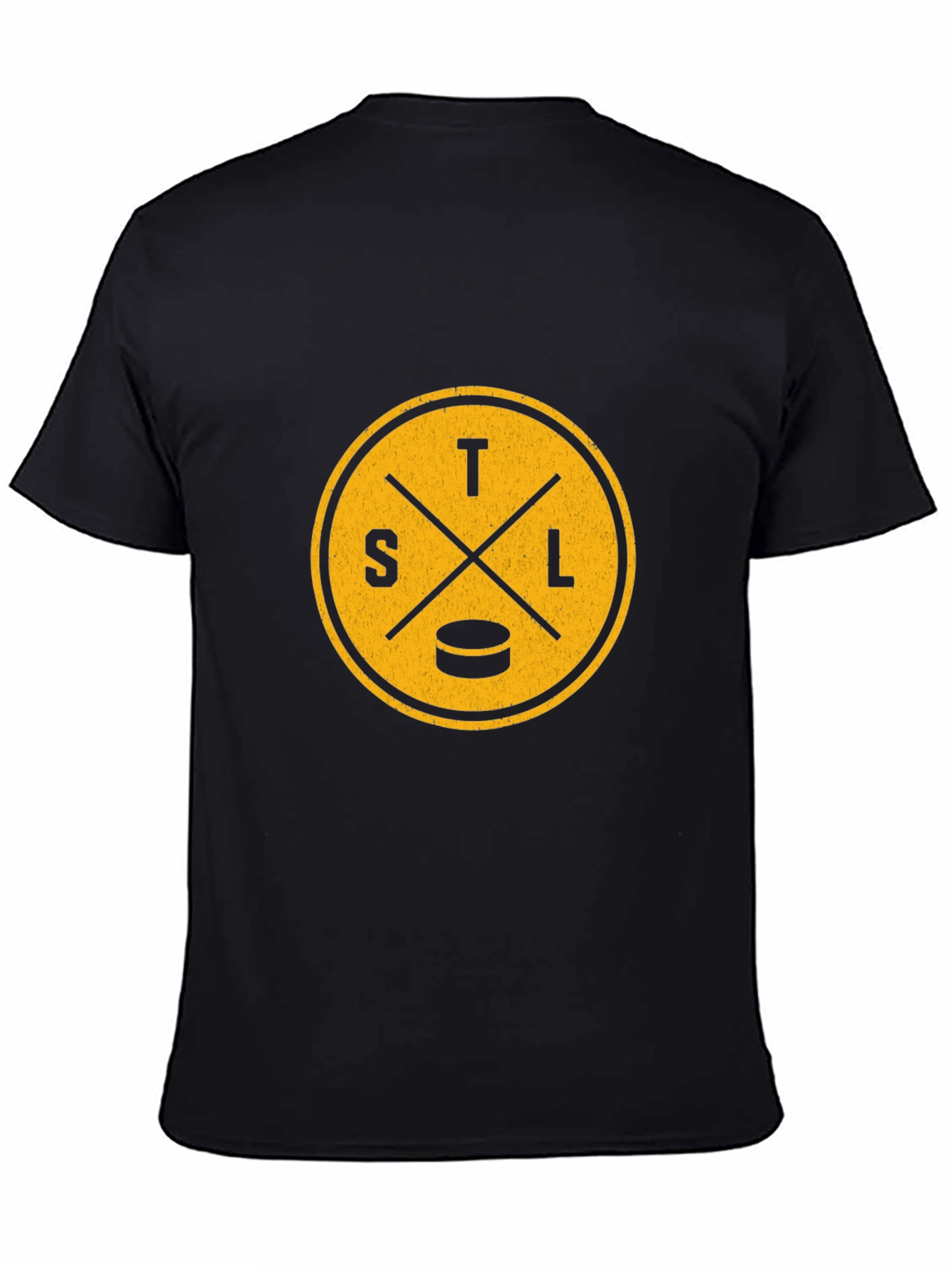 STL Hockey Graphic Tee - Black Cotton Blend