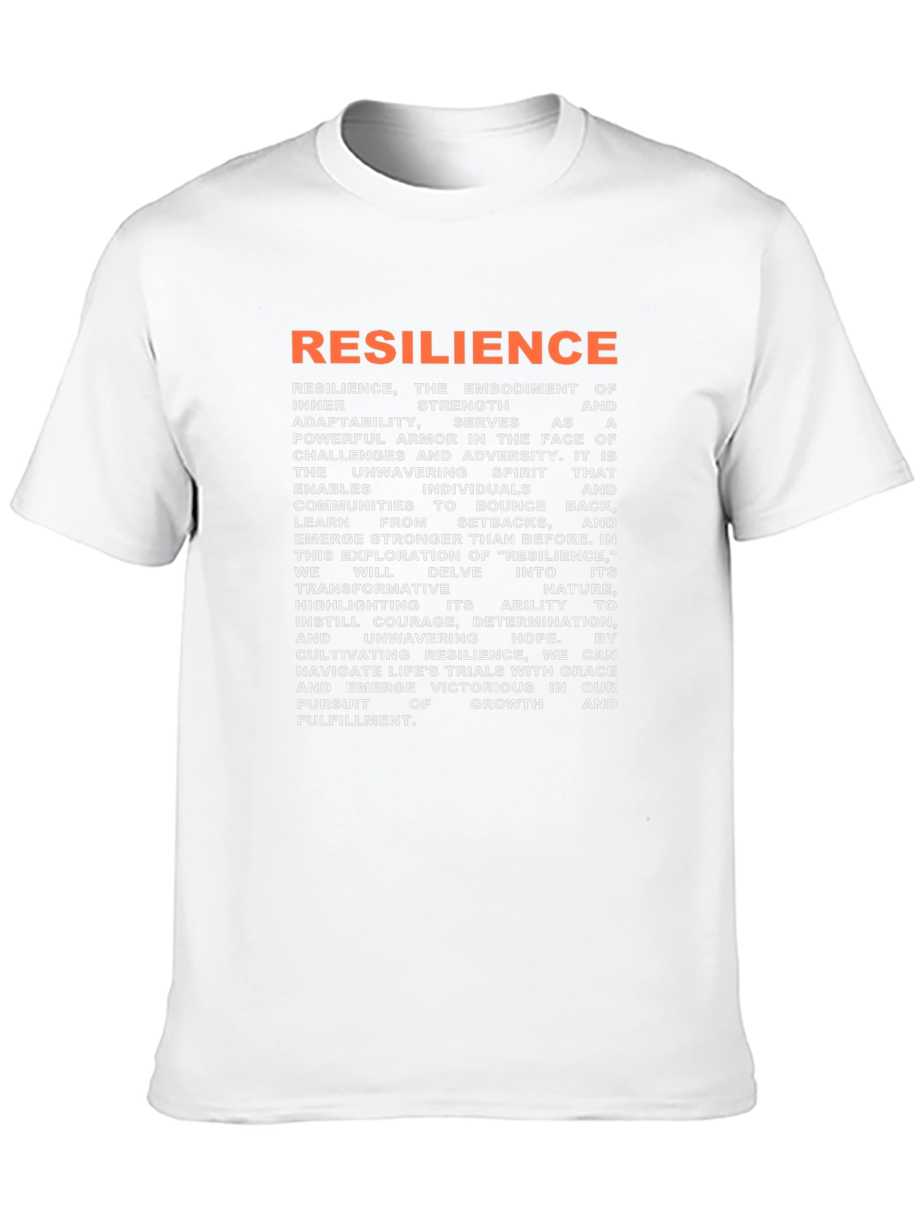 Resilience Graphic Tee - Motivational Black T-Shirt