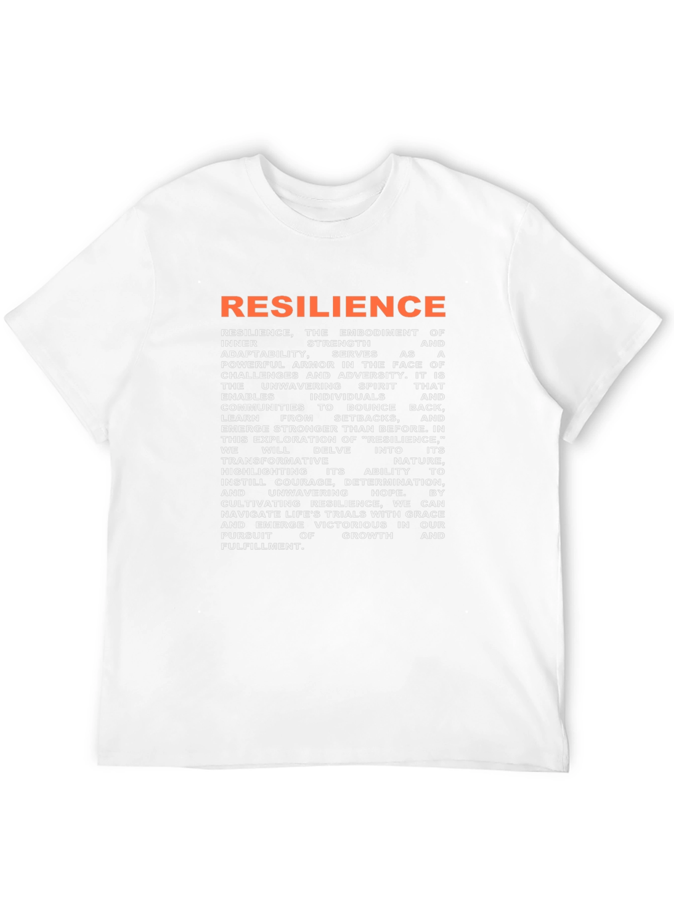 Resilience Graphic Tee - Motivational Black T-Shirt
