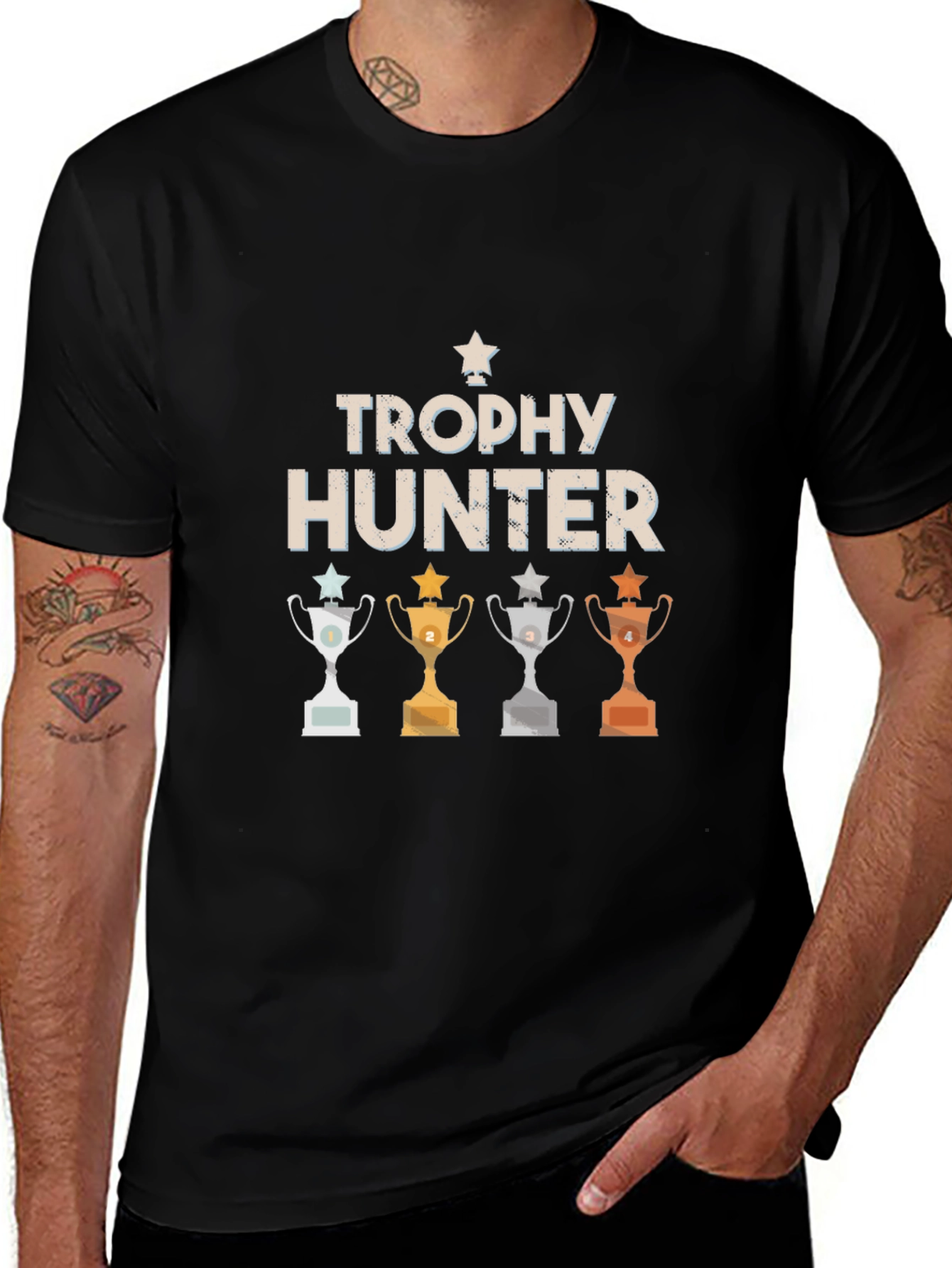 Trophy Hunter Graphic Tee - Mens Black T-Shirt
