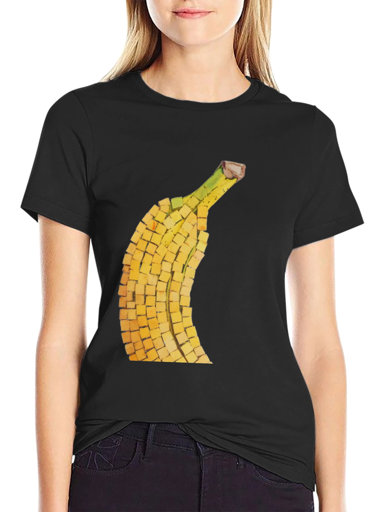 Cubed Banana Graphic Tee - Modern Novelty Shirt