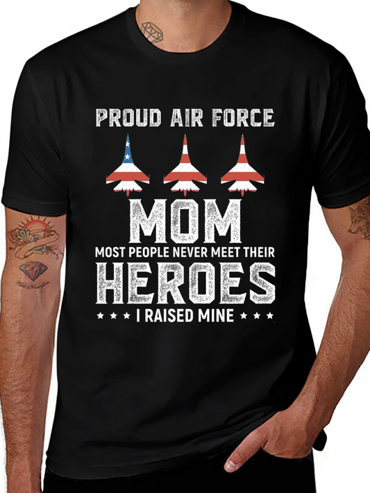 Proud Air Force Mom Graphic T-Shirt