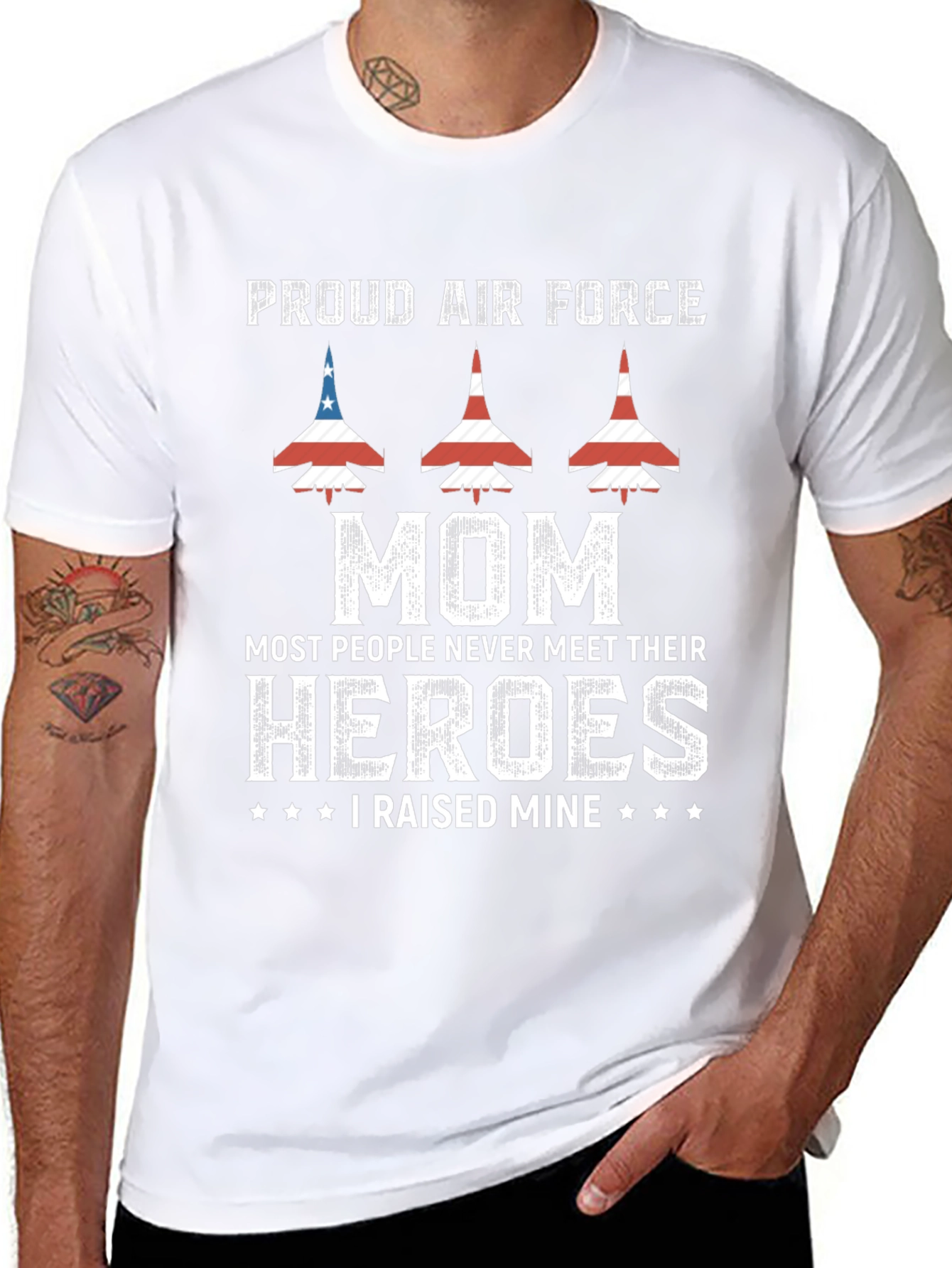 Proud Air Force Mom Graphic T-Shirt