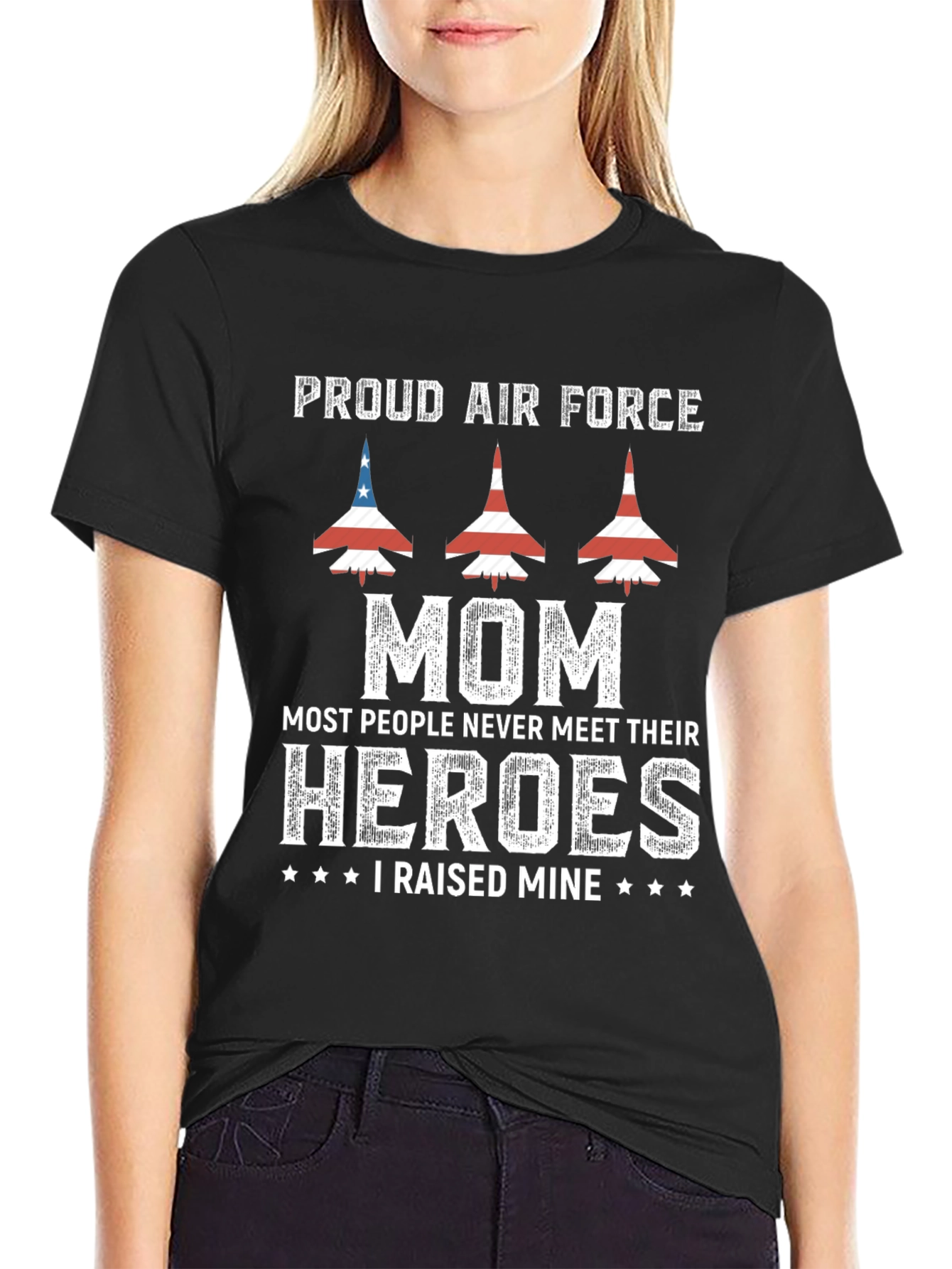 Proud Air Force Mom Graphic T-Shirt