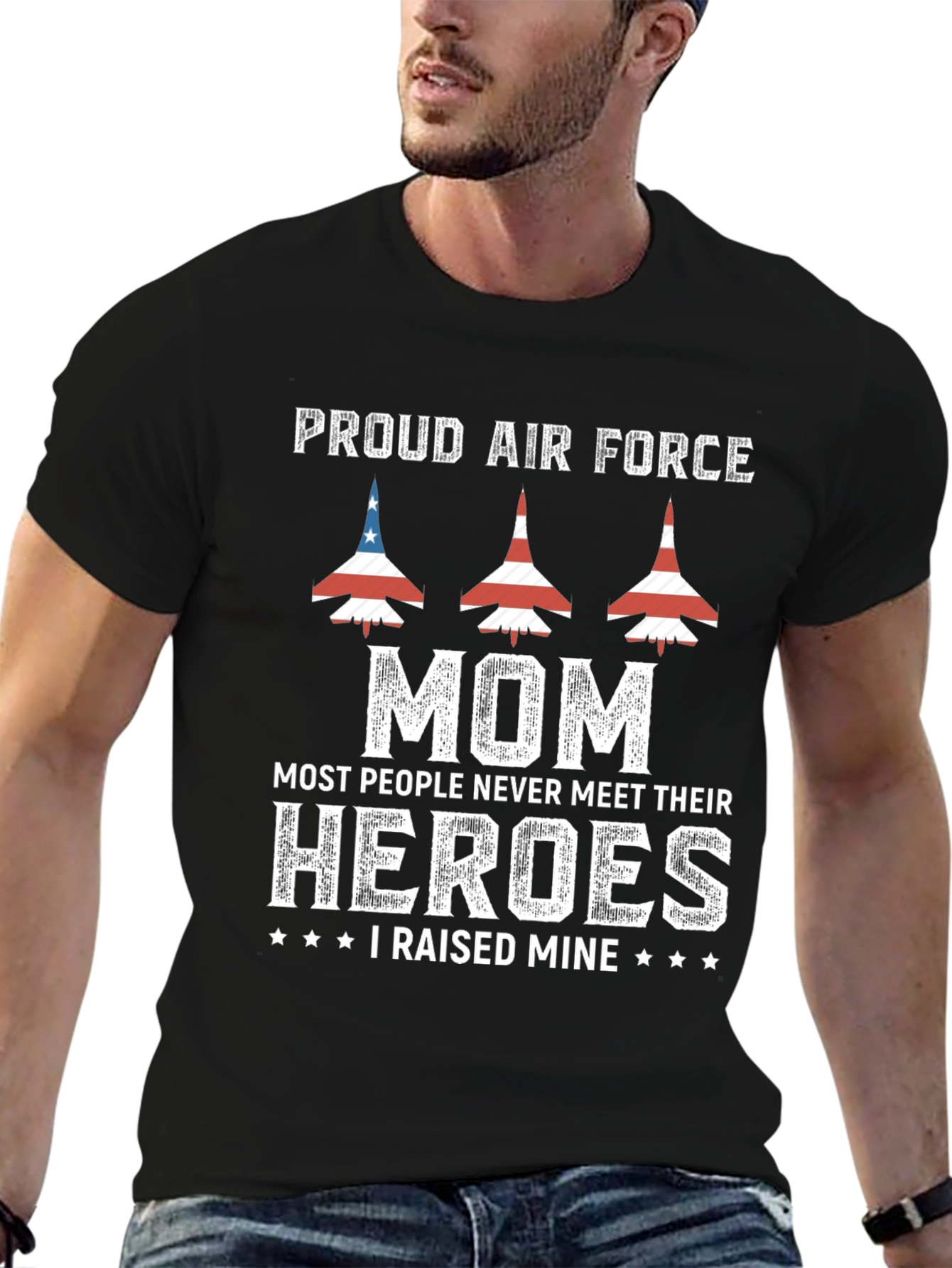 Proud Air Force Mom Graphic T-Shirt