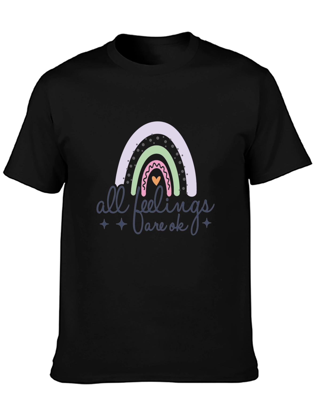 All Feelings Are Ok Rainbow Graphic Tee