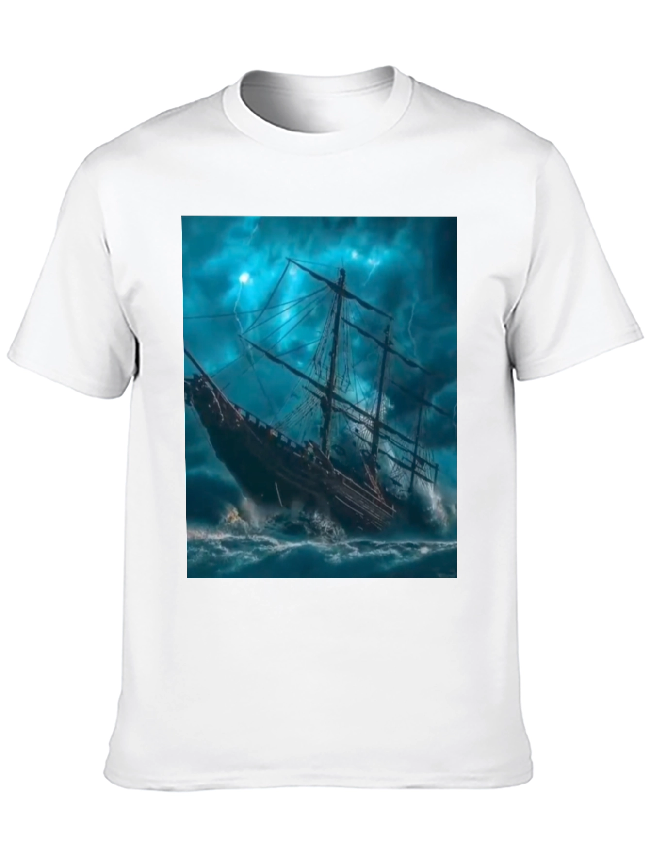 Stormy Seas Ship Graphic Tee