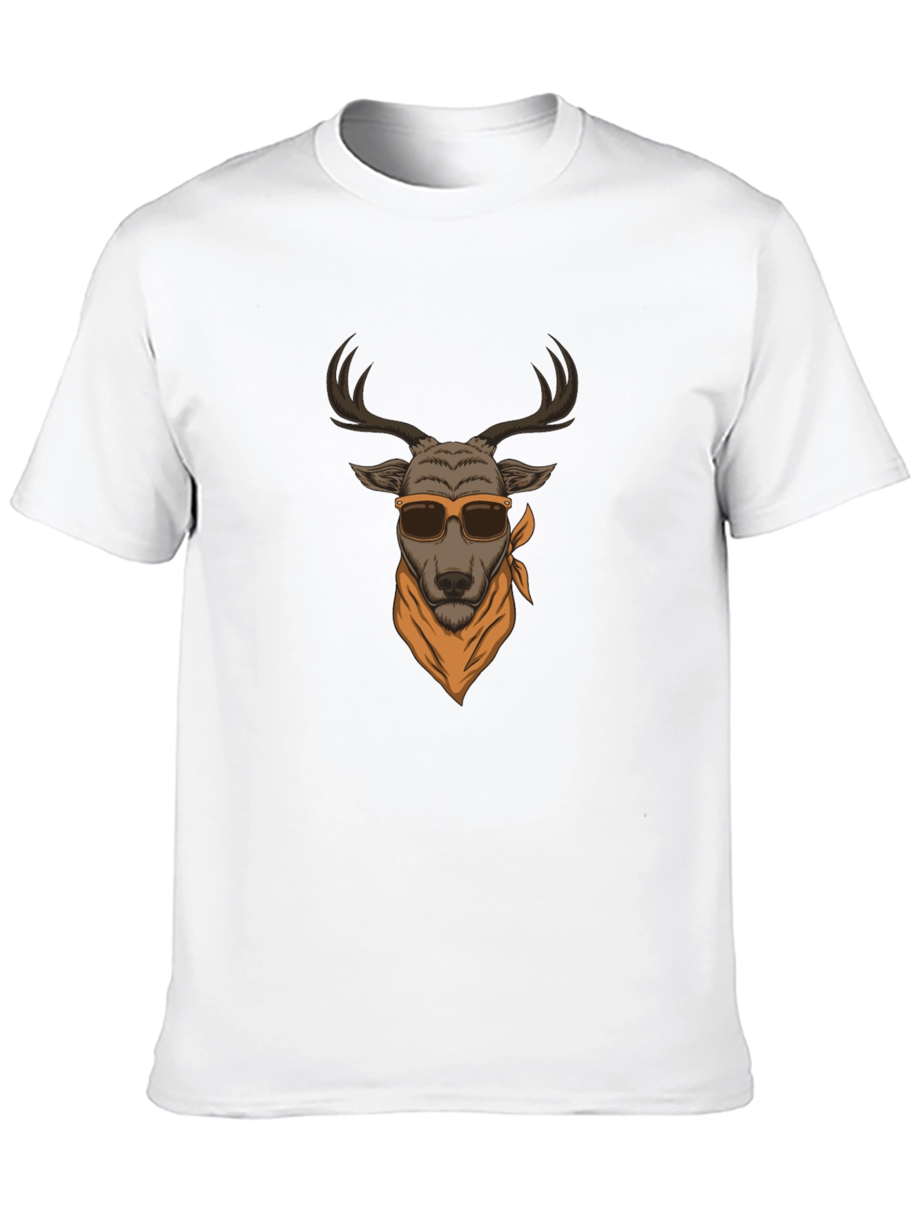 Cool Deer Graphic Tee - Black T-Shirt
