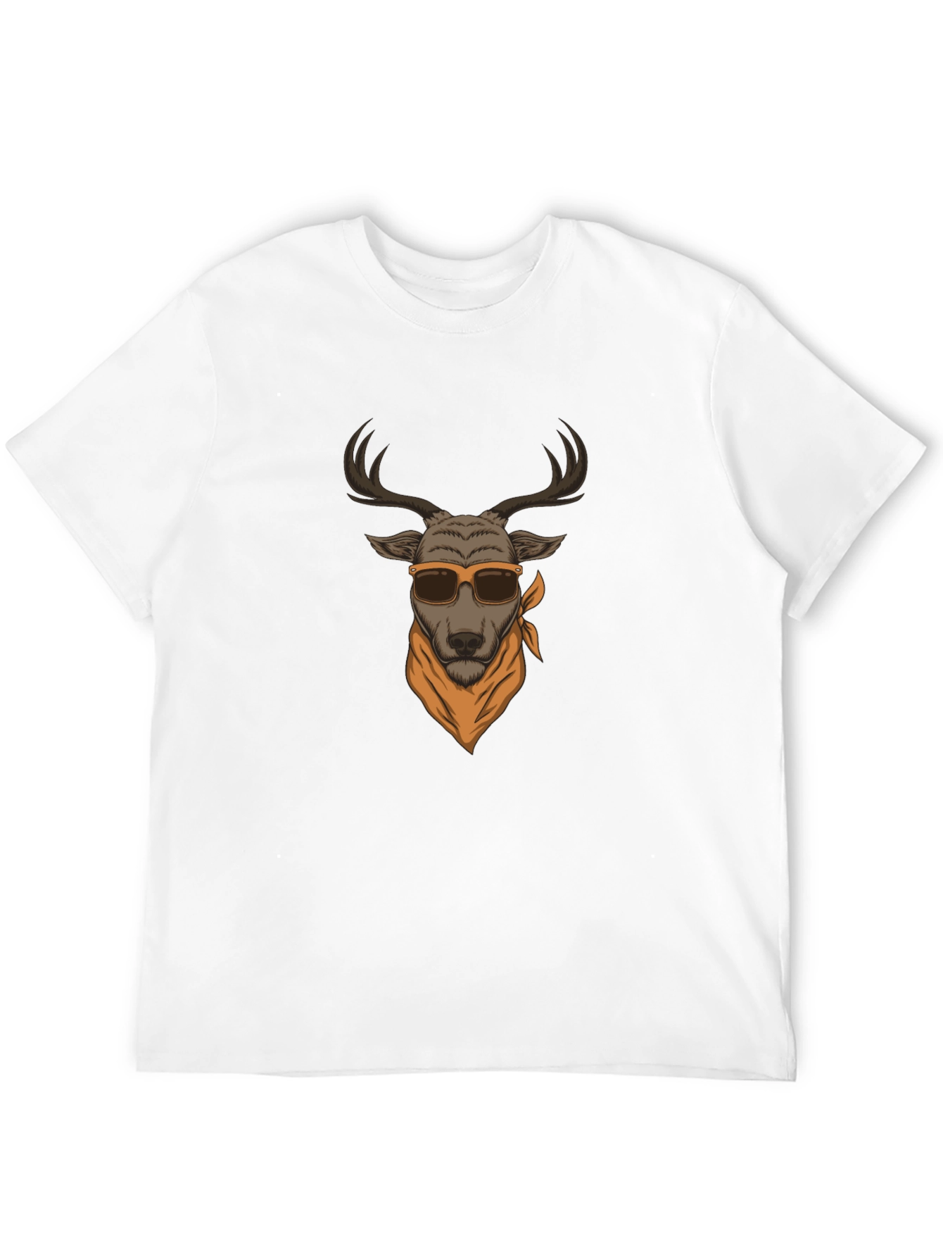 Cool Deer Graphic Tee - Black T-Shirt