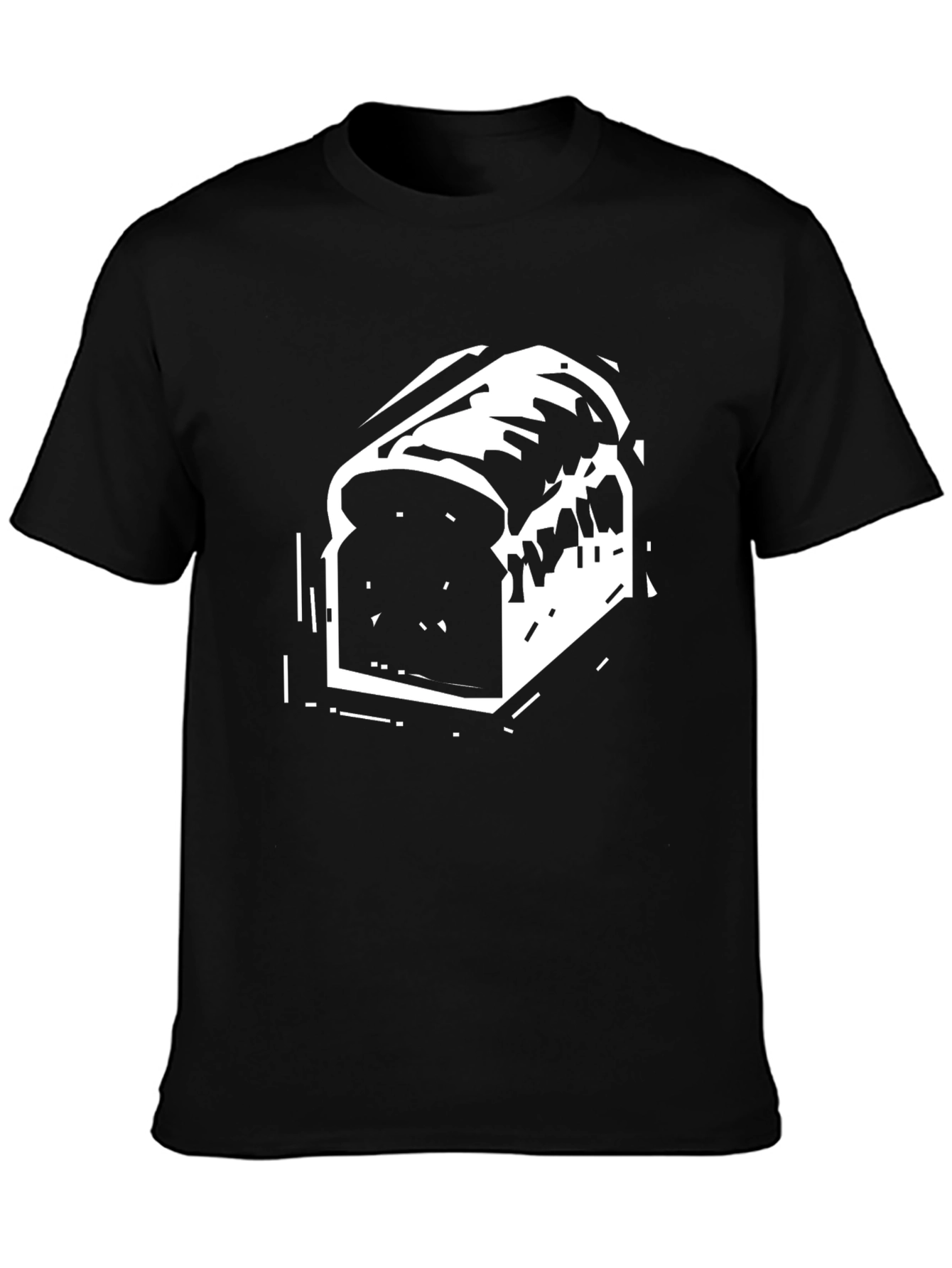 Bread Slice Graphic Tee - Black T-Shirt