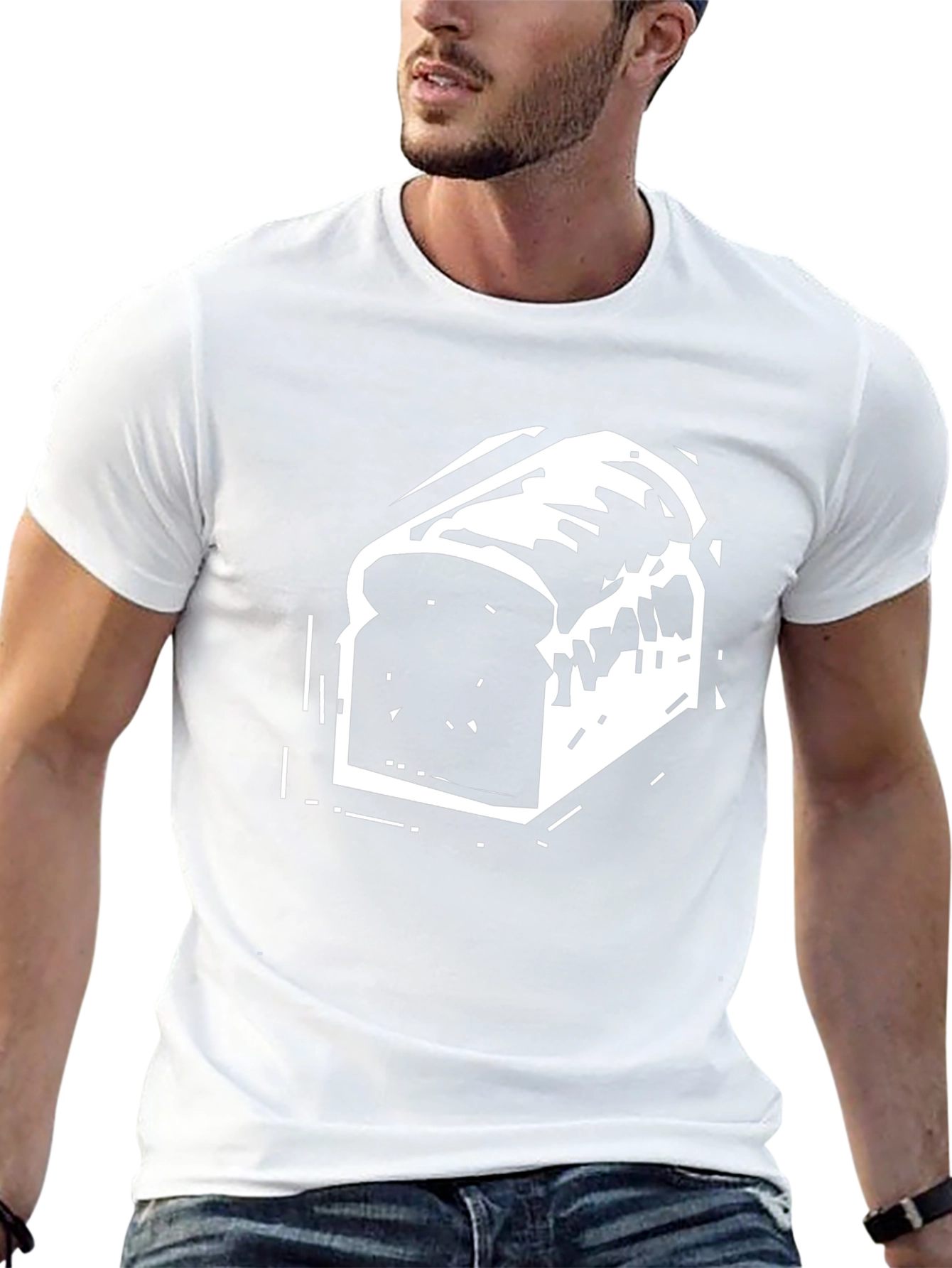 Bread Slice Graphic Tee - Black T-Shirt
