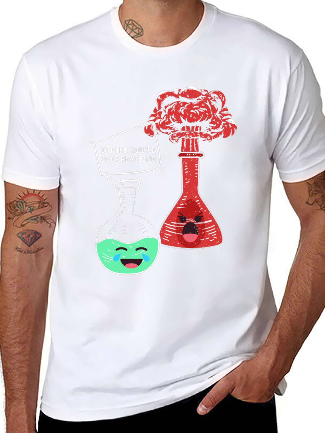 Funny Chemistry T-Shirt: Over Reacting Tee