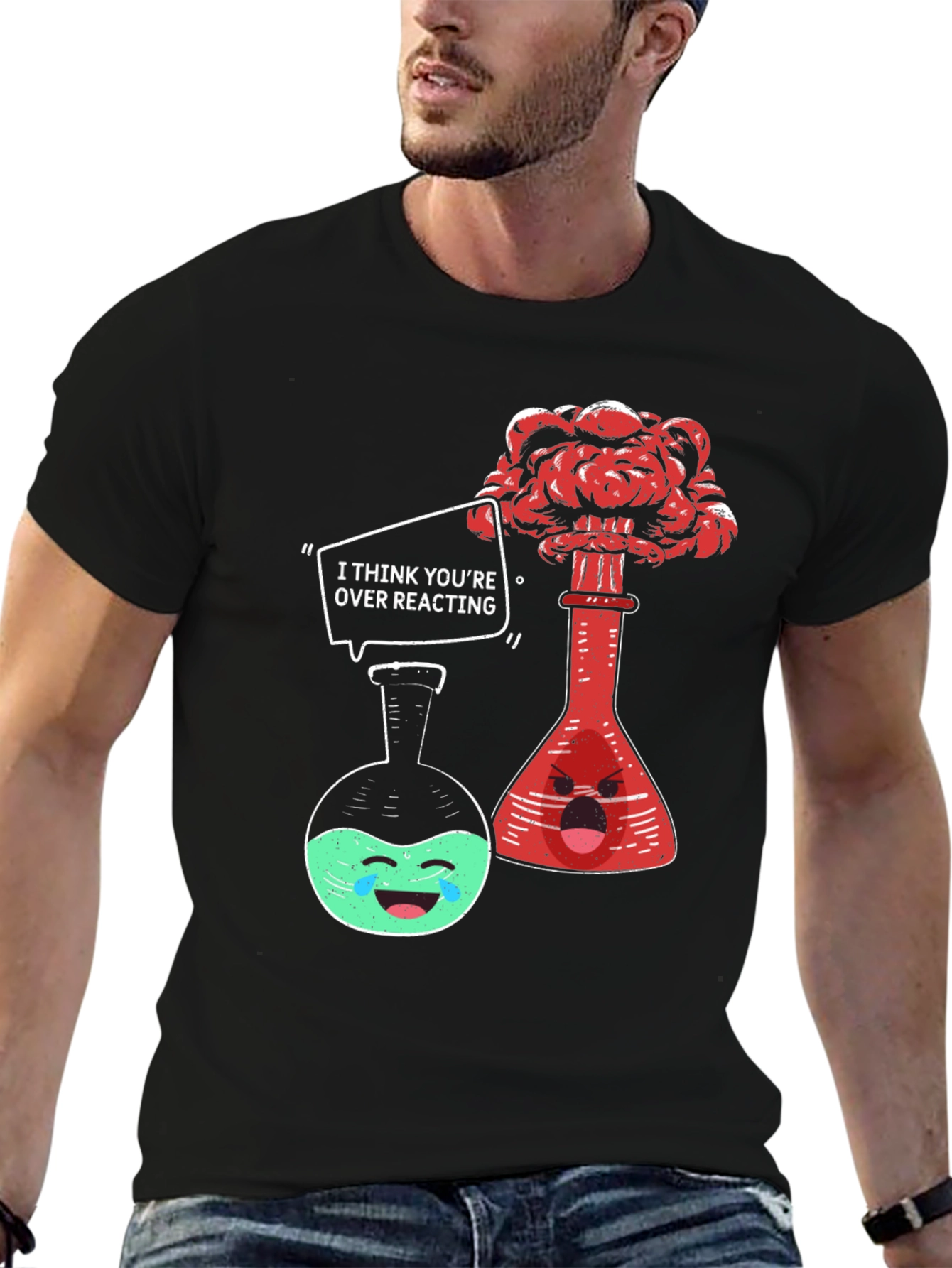 Funny Chemistry T-Shirt: Over Reacting Tee