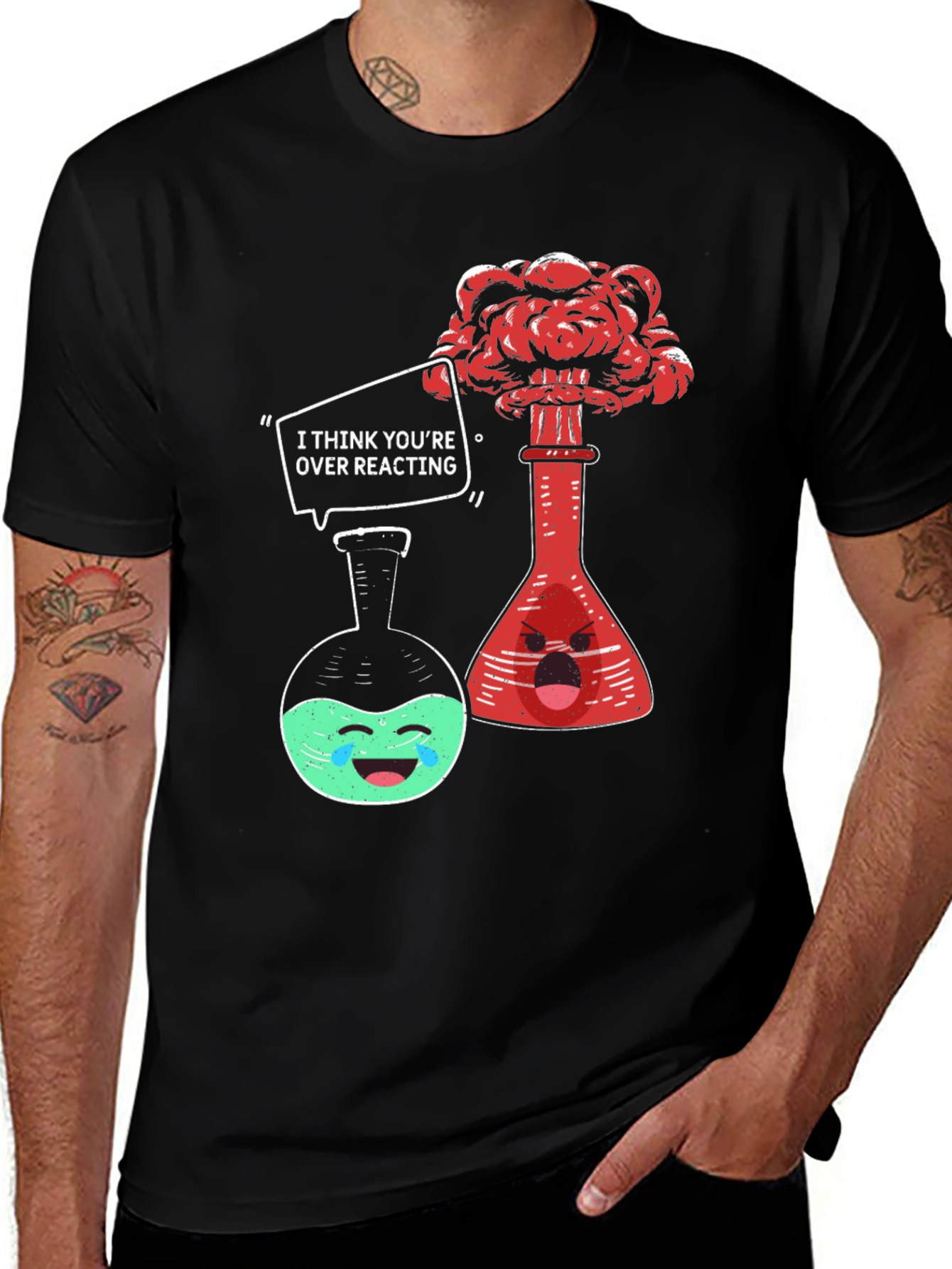 Funny Chemistry T-Shirt: Over Reacting Tee