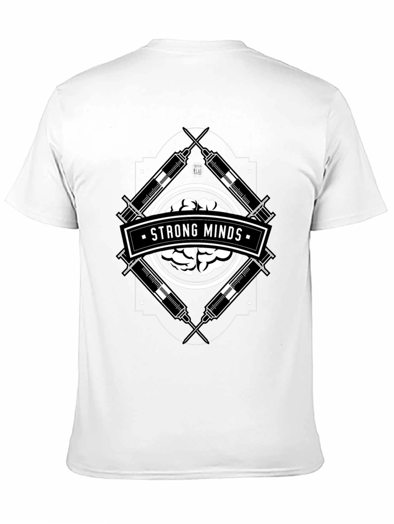 Strong Minds Graphic T-Shirt - Brain & Syringe Design