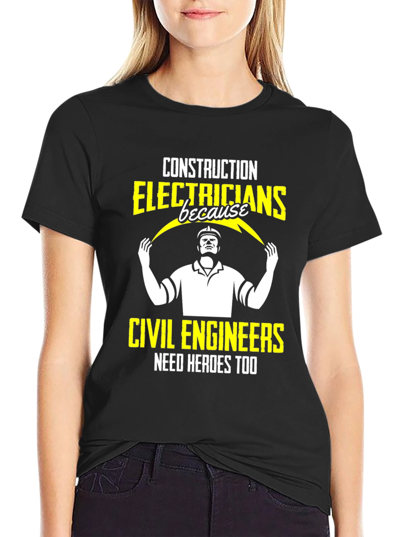 Electrician Hero Graphic Tee - Construction Apparel