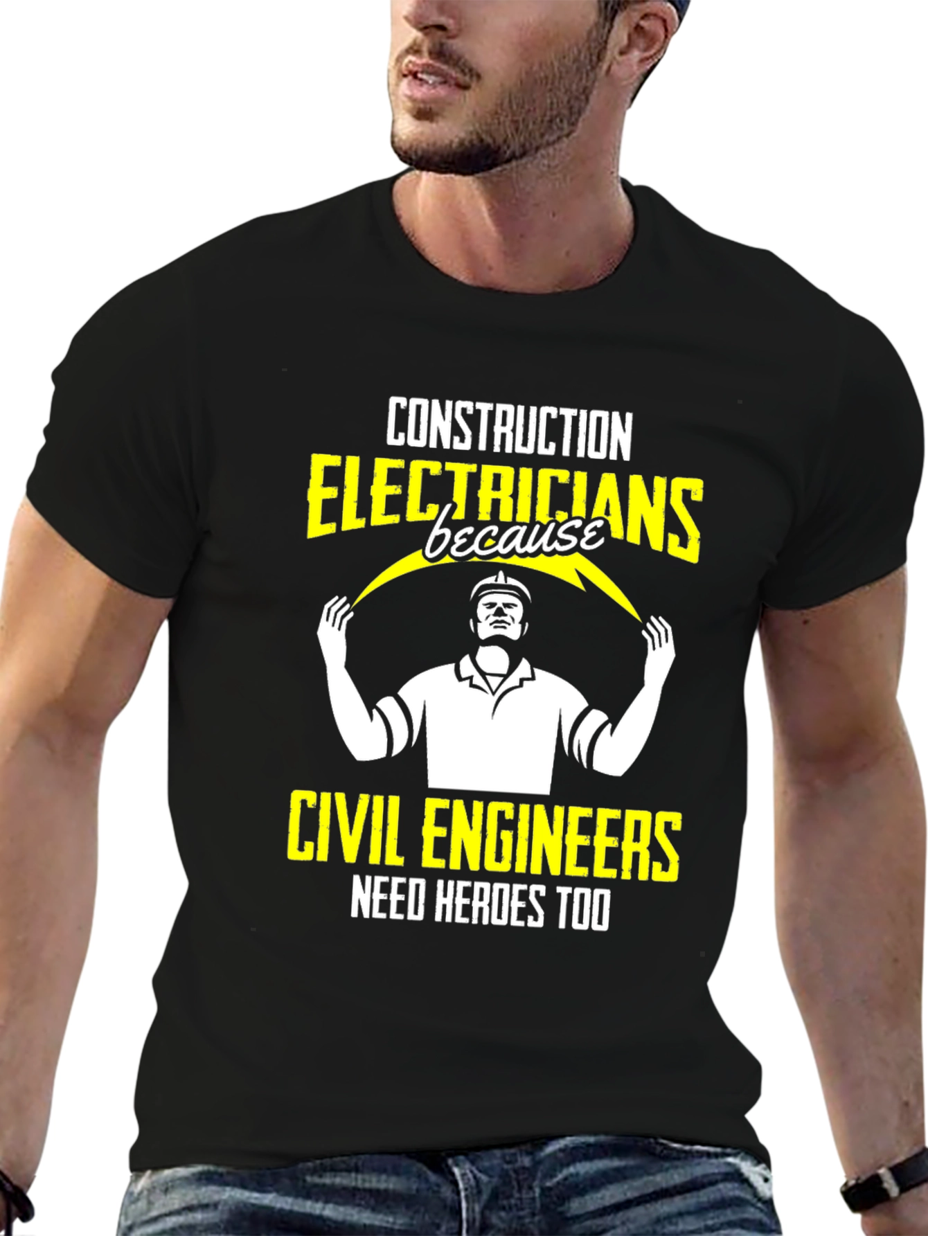 Electrician Hero Graphic Tee - Construction Apparel