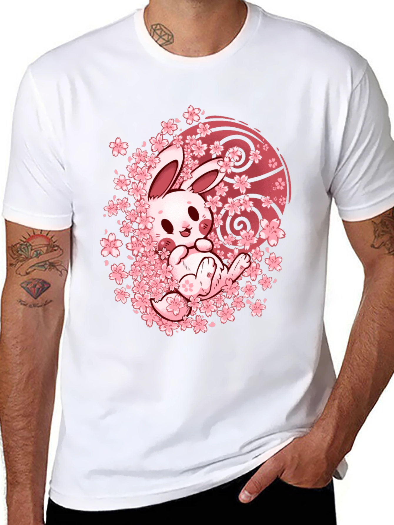 Bunny Sakura T-Shirt - Kawaii Japanese Design