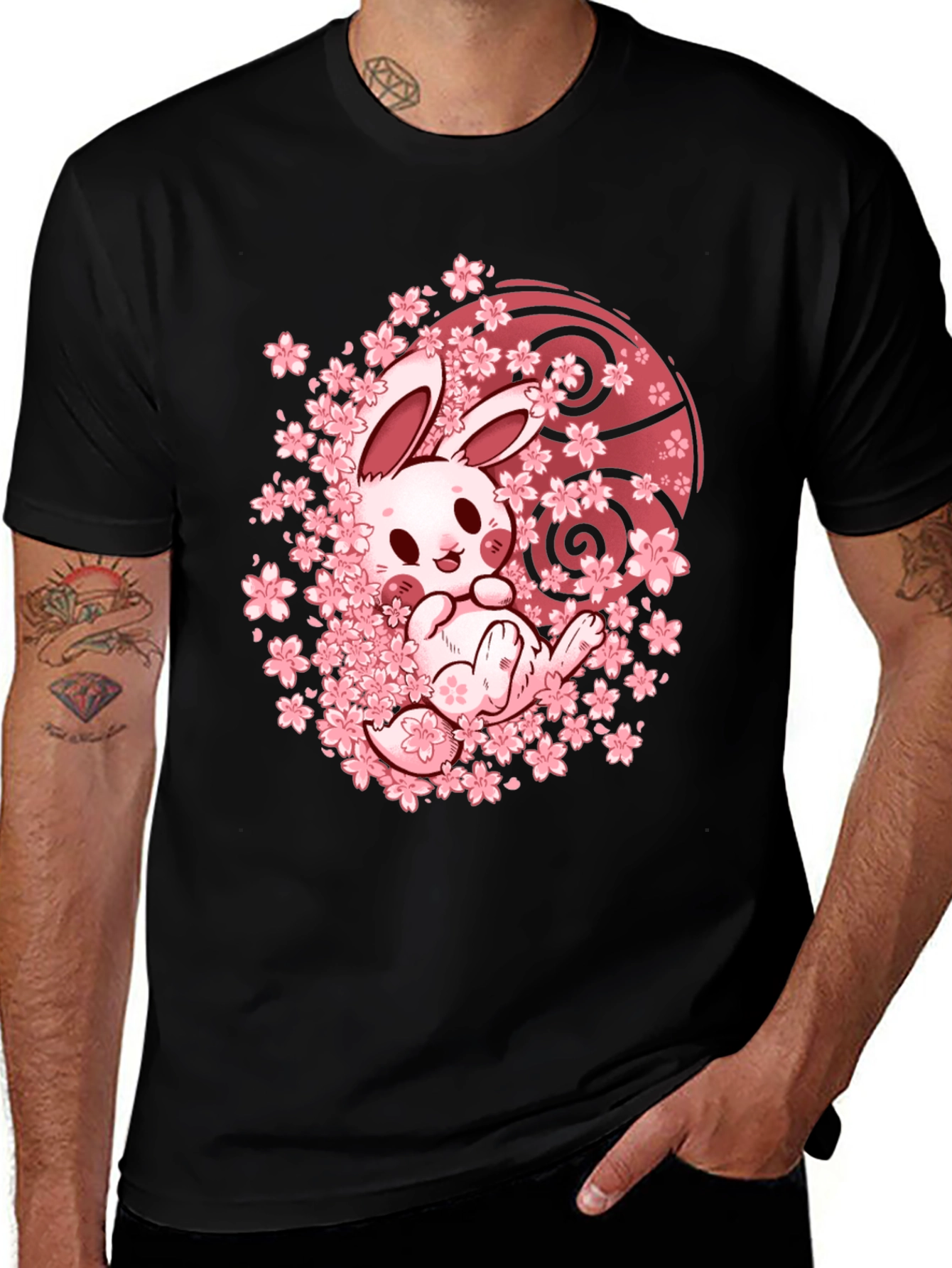 Bunny Sakura T-Shirt - Kawaii Japanese Design
