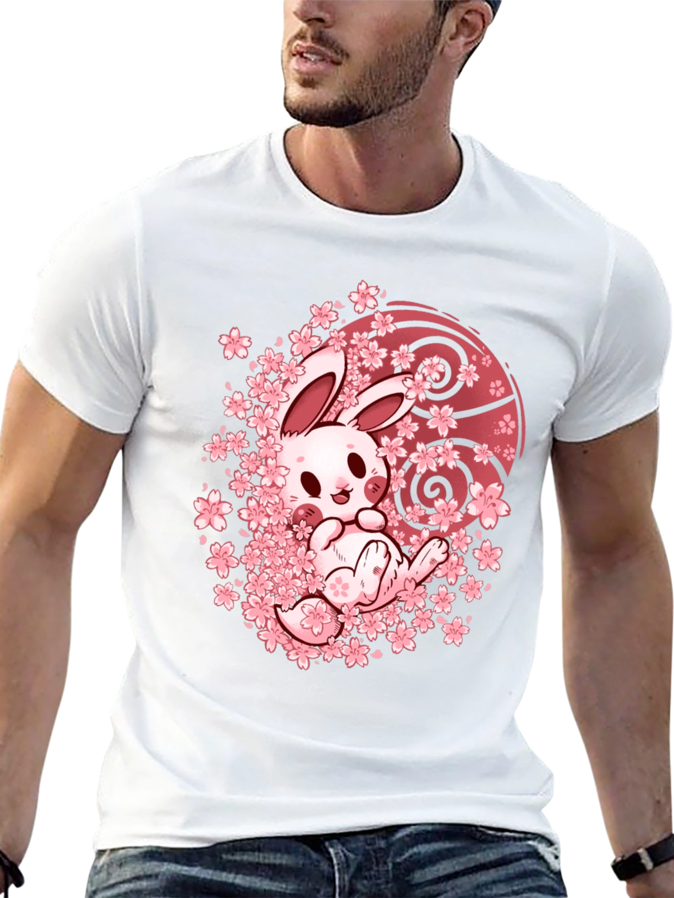 Bunny Sakura T-Shirt - Kawaii Japanese Design