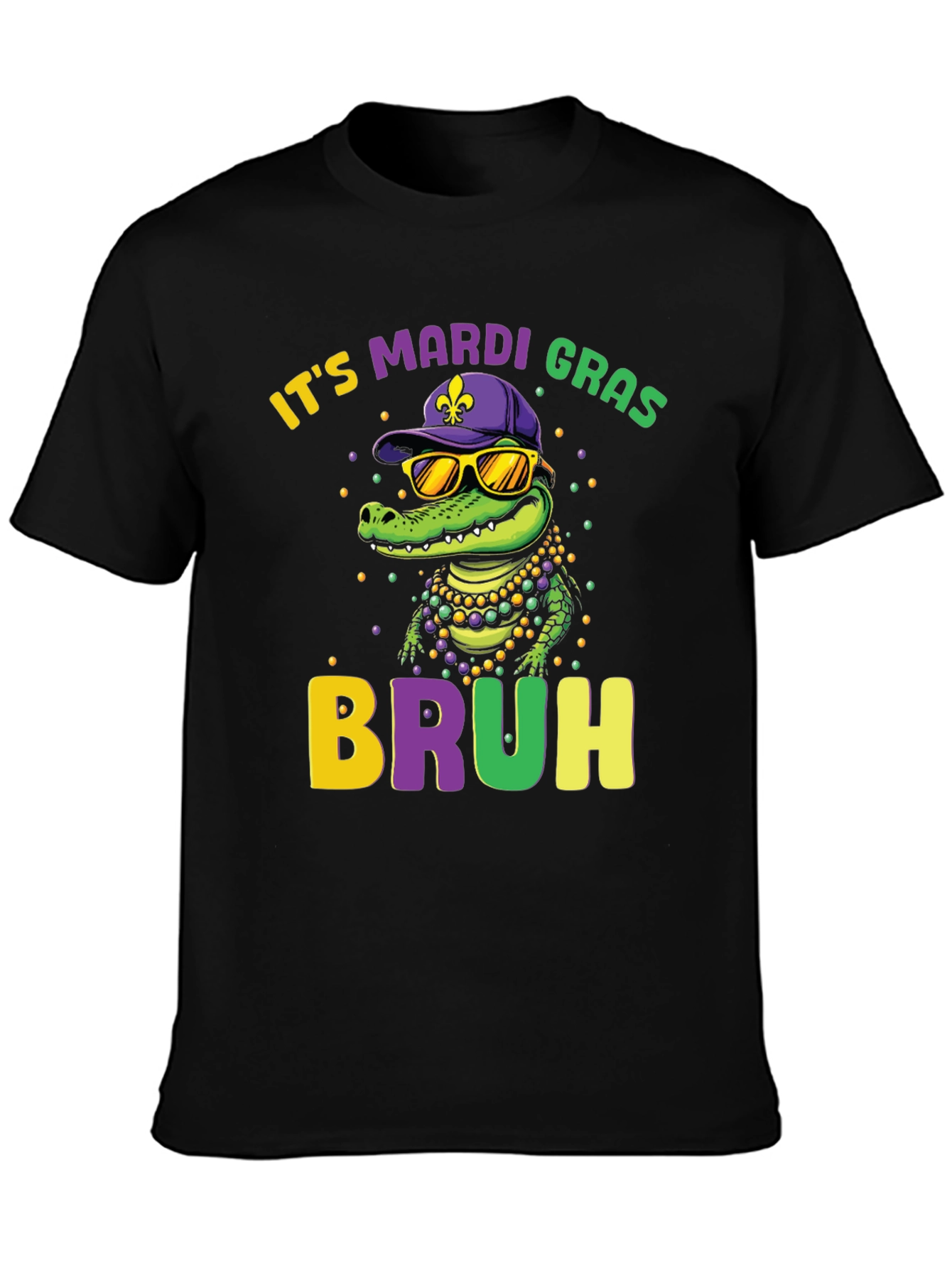 Mardi Gras Bruh Alligator Graphic Tee