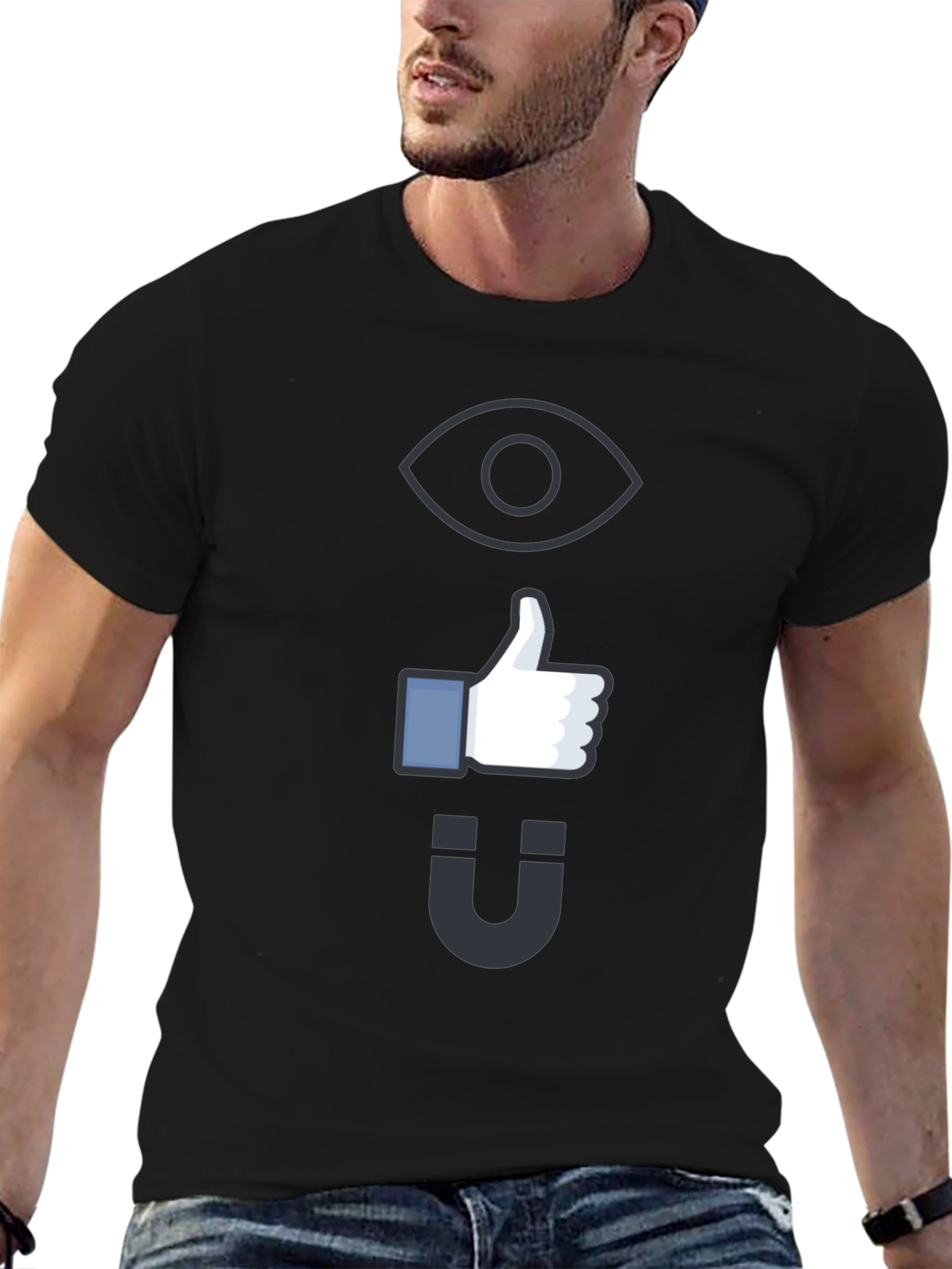 Eye Like Magnet Black Graphic Tee