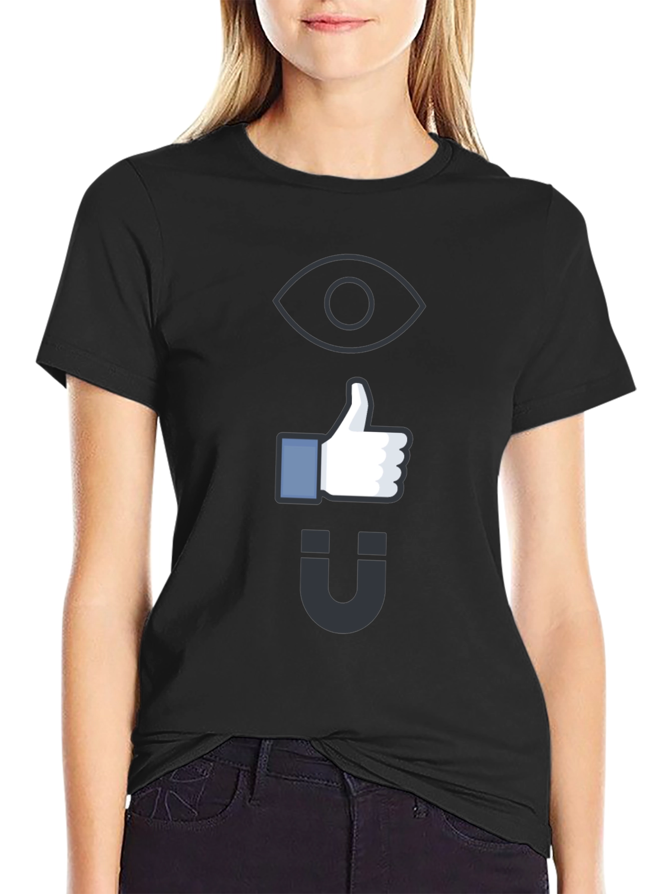 Eye Like Magnet Black Graphic Tee
