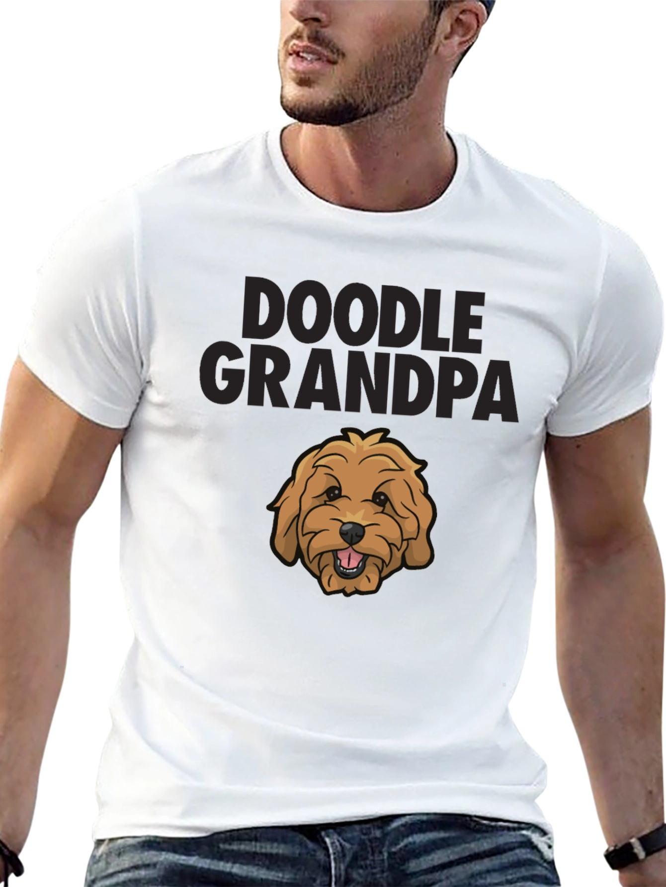 Doodle Grandpa T-Shirt Dog Lover Tee
