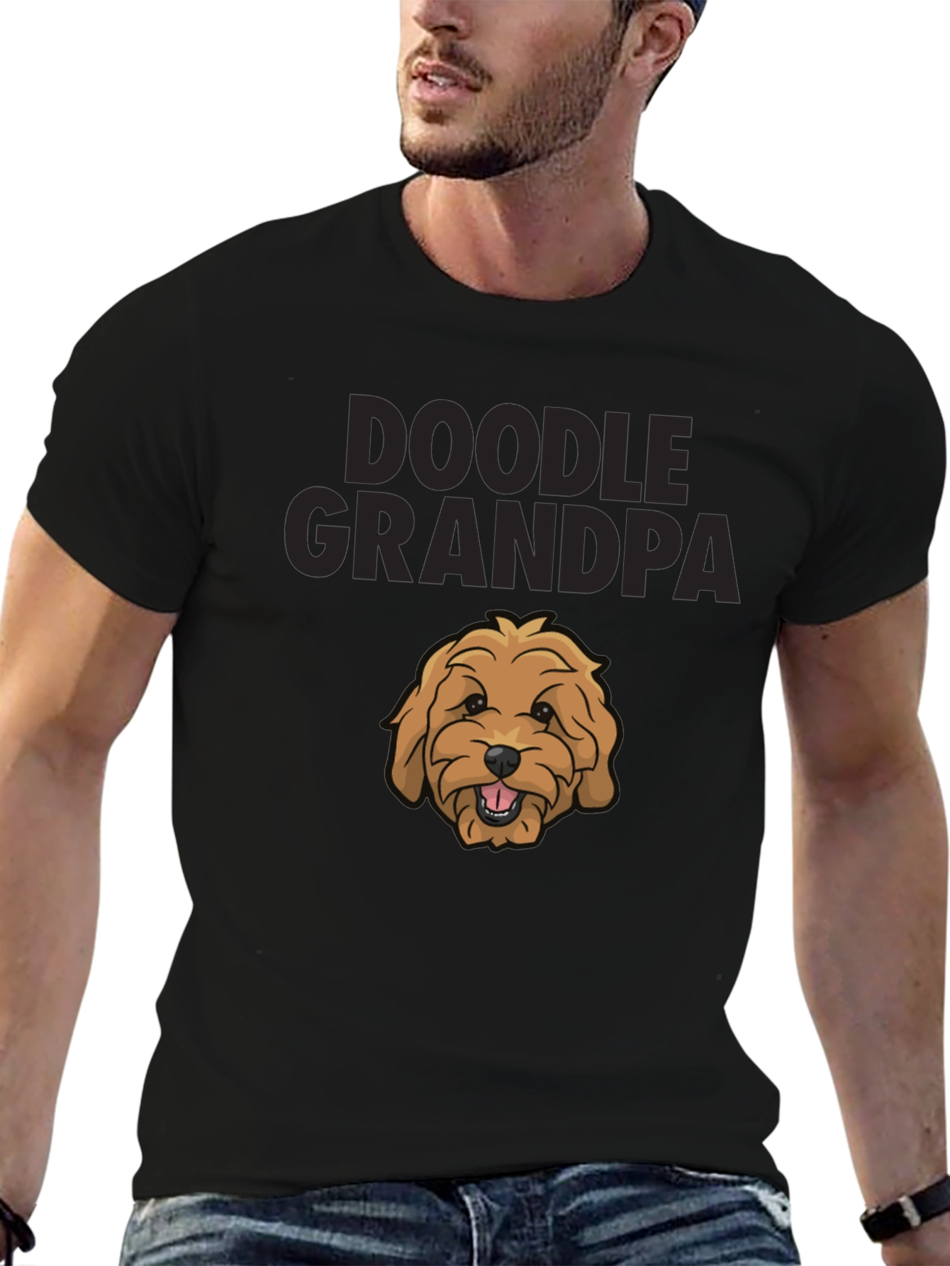 Doodle Grandpa T-Shirt Dog Lover Tee