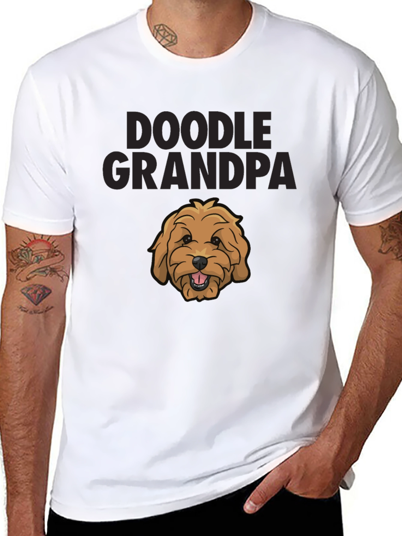 Doodle Grandpa T-Shirt Dog Lover Tee