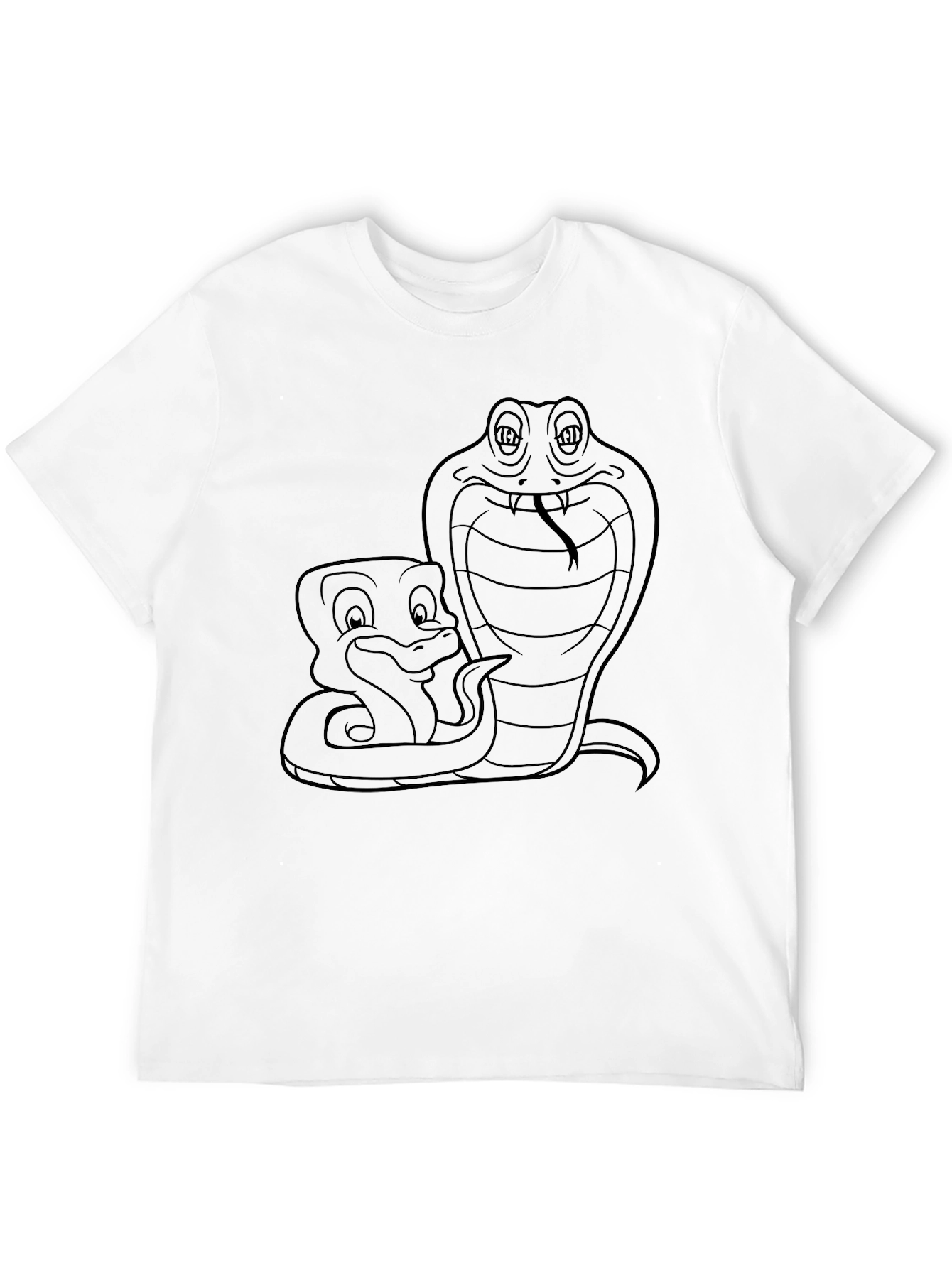 Cartoon Snake Graphic Tee - Cool Design