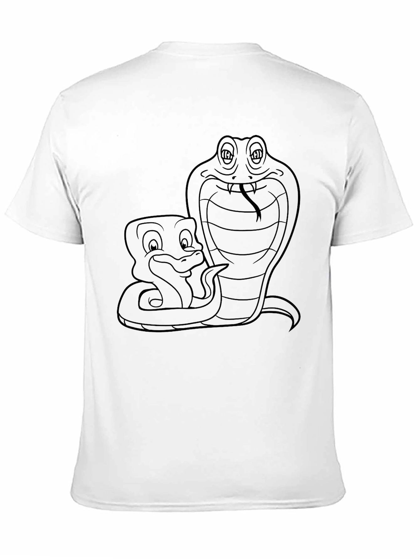 Cartoon Snake Graphic Tee - Cool Design
