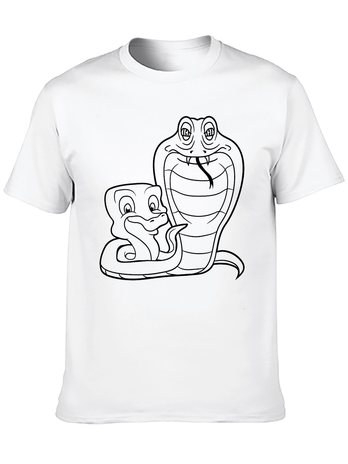 Cartoon Snake Graphic Tee - Cool Design