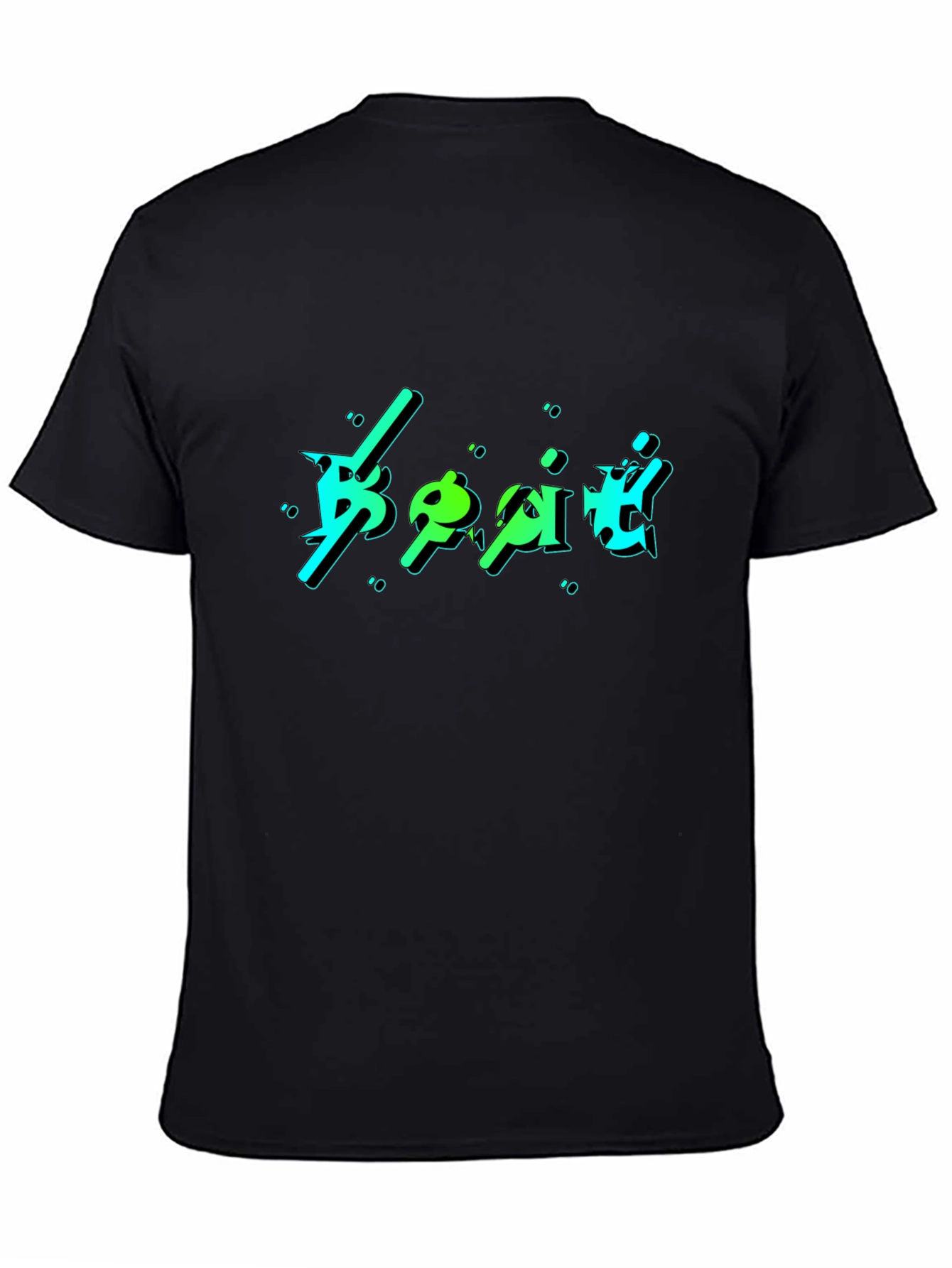 Bold Graphic Print Black T-Shirt