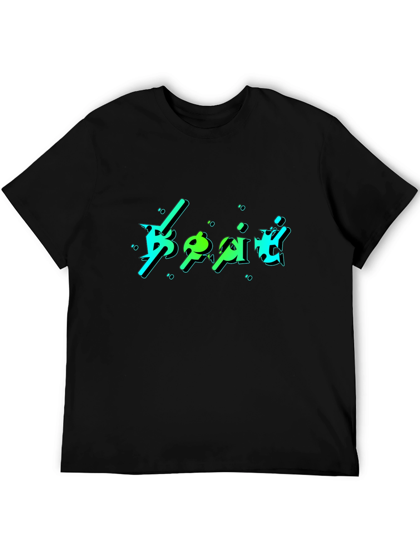 Bold Graphic Print Black T-Shirt