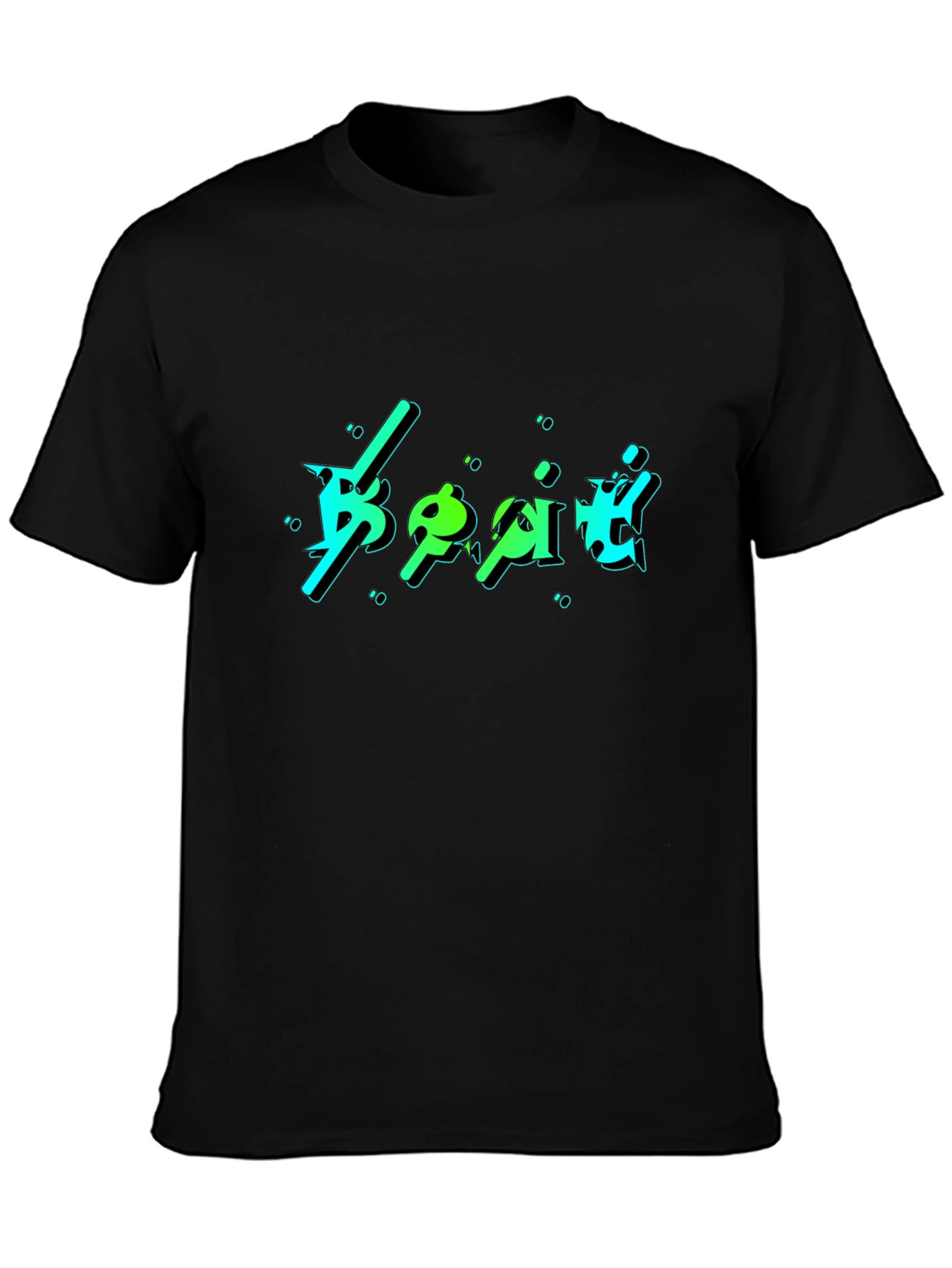 Bold Graphic Print Black T-Shirt