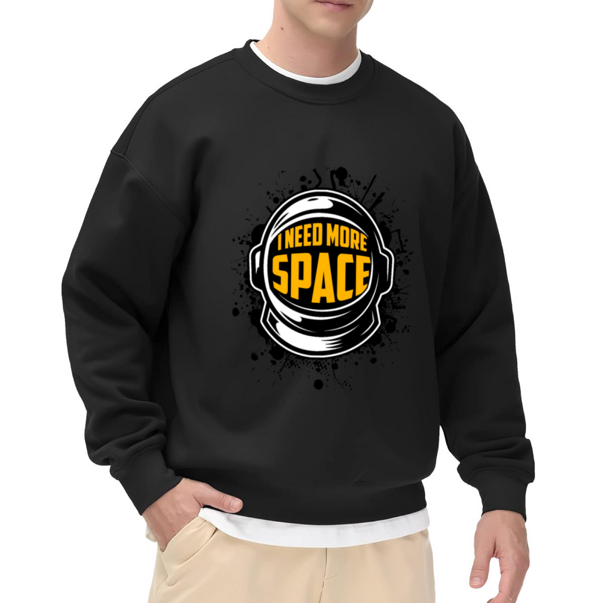I NEED MORE SPACE - Astronaut Space Explorer Graphic ԲÁìÎÀÒÂ | Unisex Pullover Sweatshirt