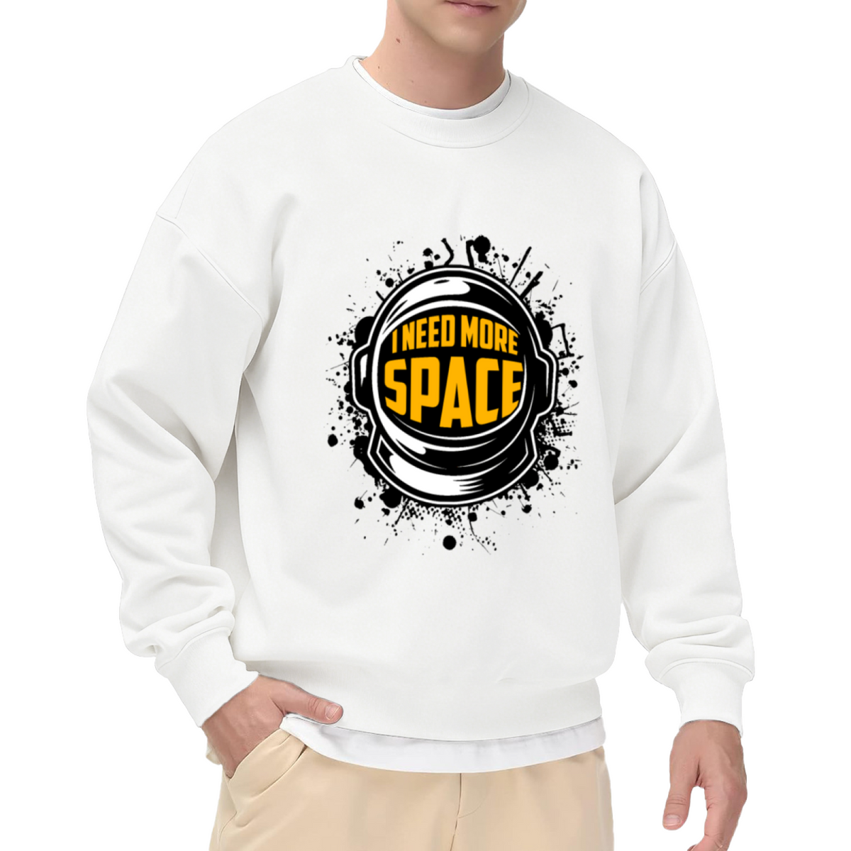 I NEED MORE SPACE - Astronaut Space Explorer Graphic ԲÁìÎÀÒÂ | Unisex Pullover Sweatshirt