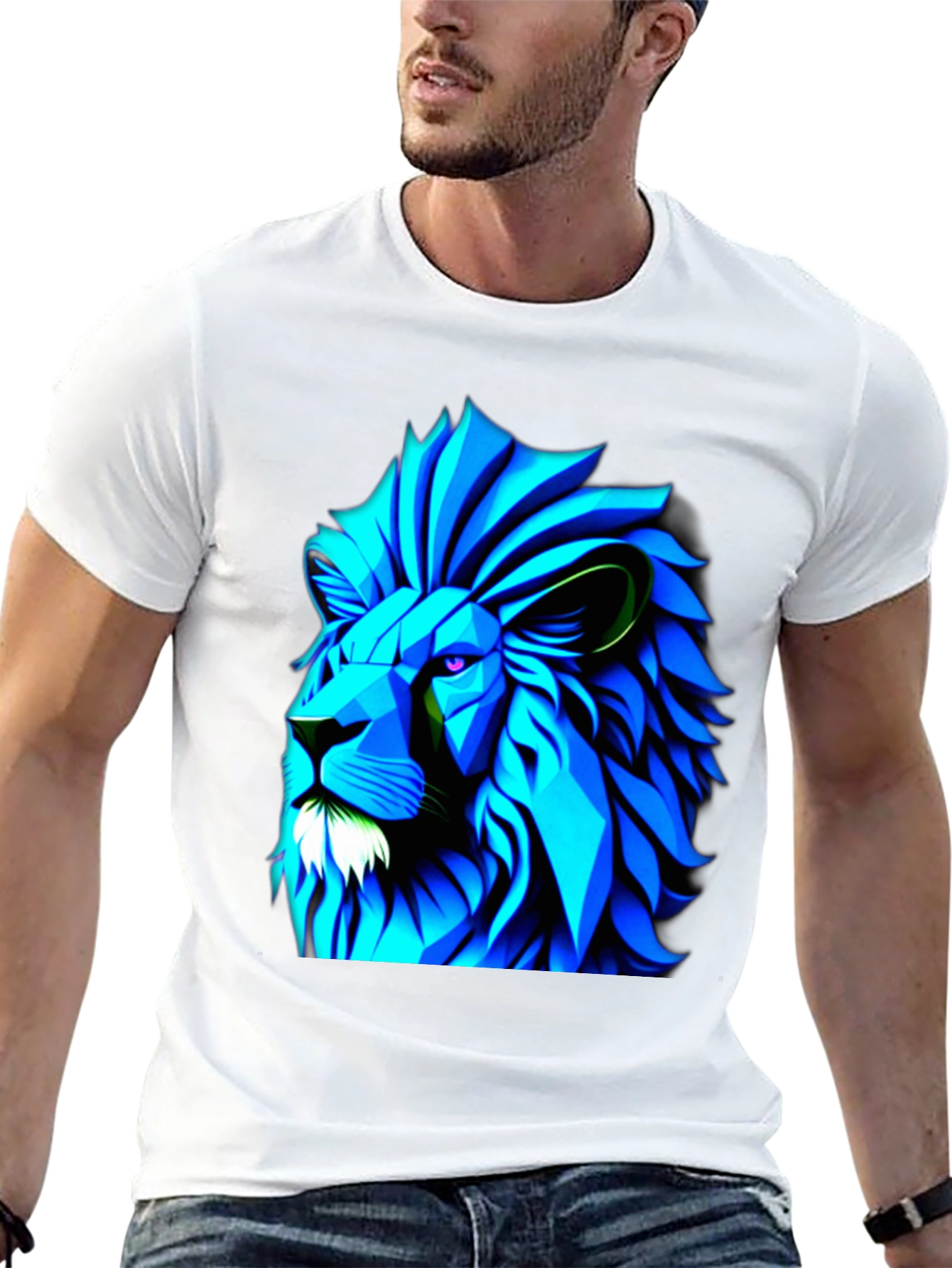 Geometric Lion Graphic Tee