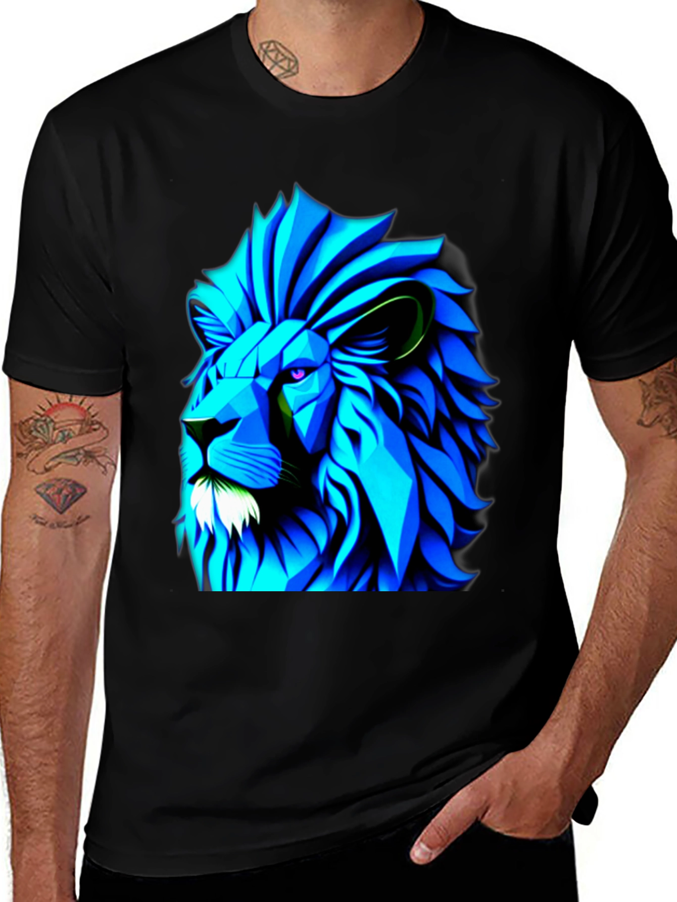 Geometric Lion Graphic Tee