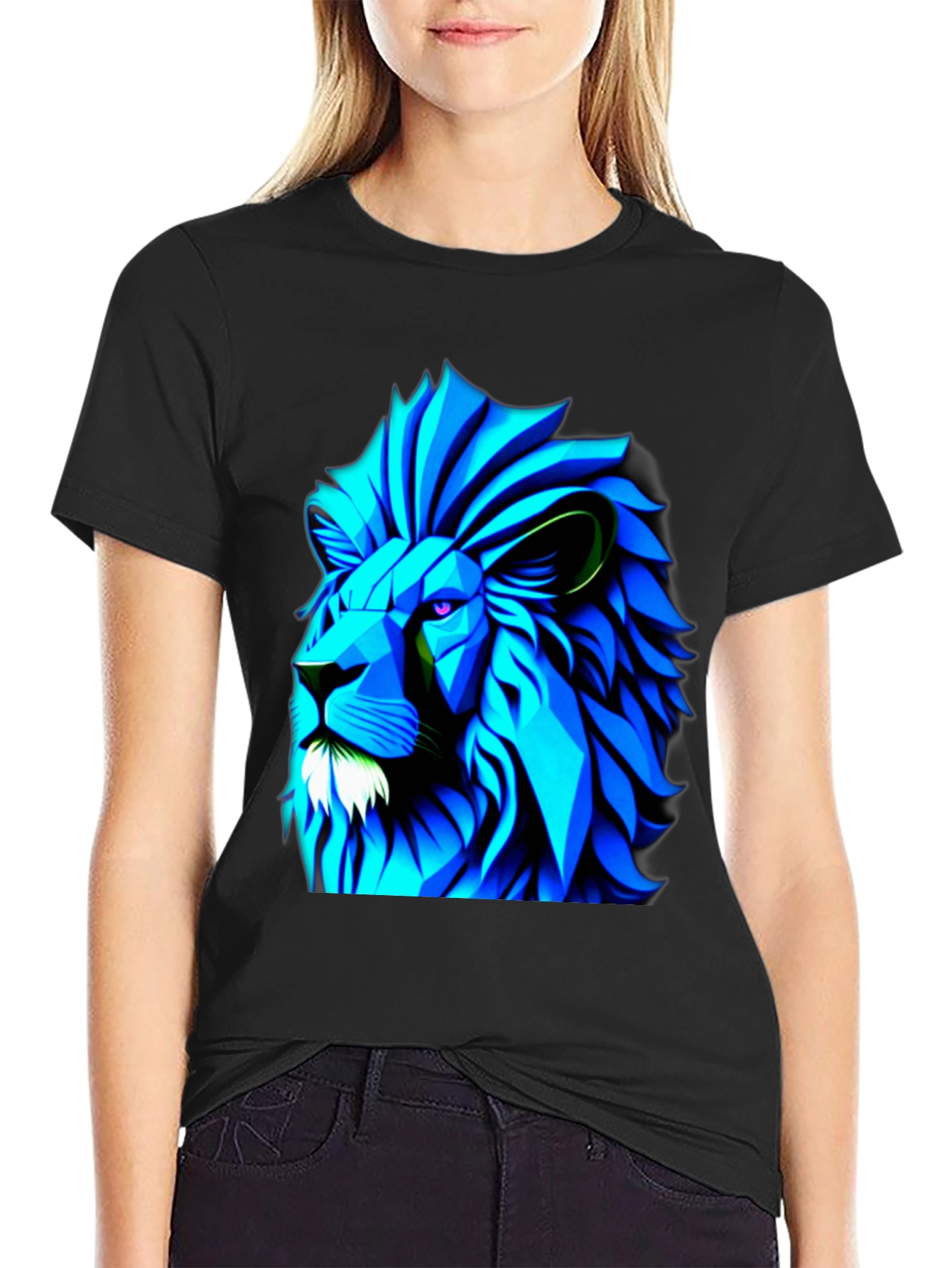 Geometric Lion Graphic Tee
