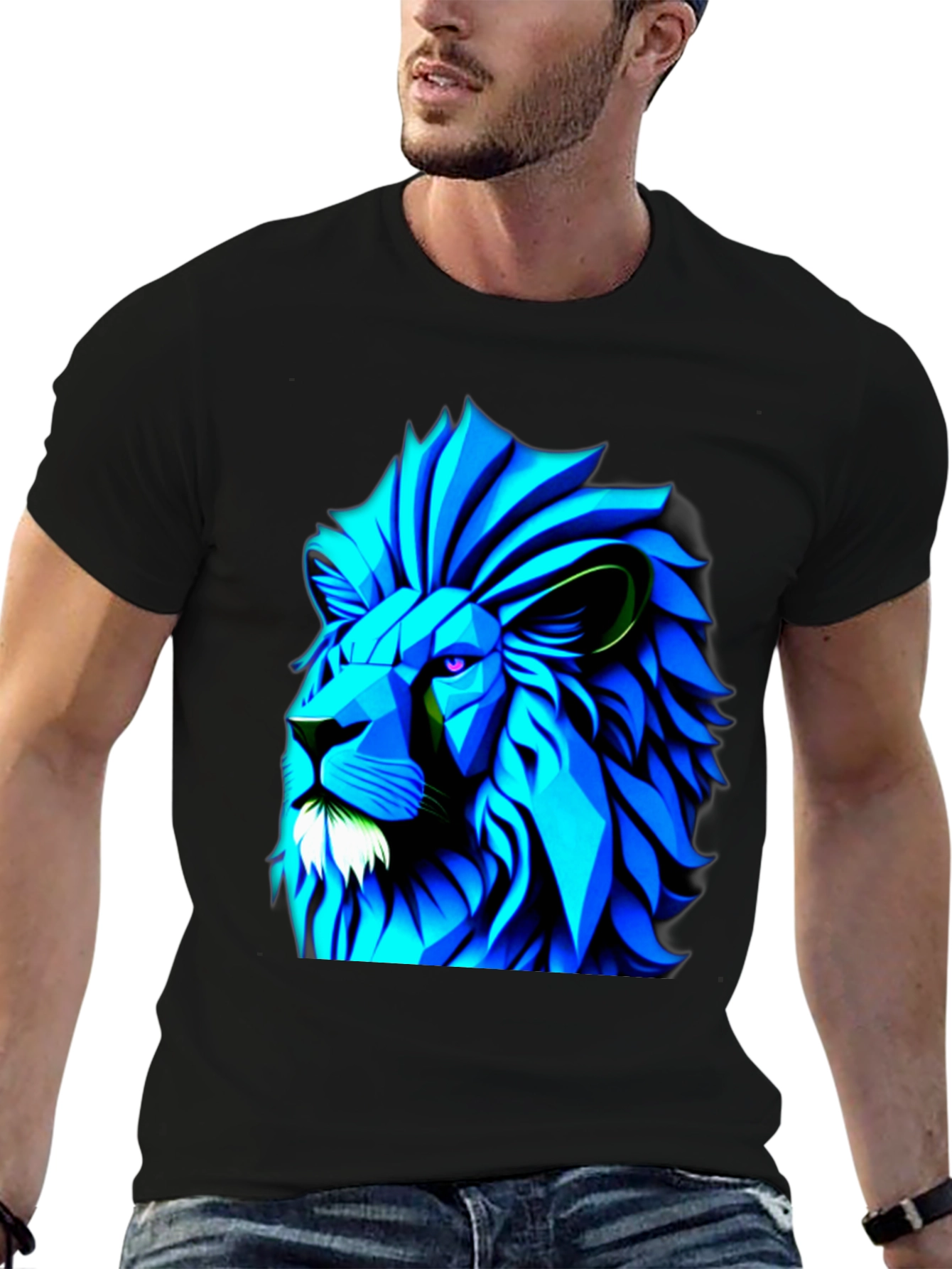 Geometric Lion Graphic Tee